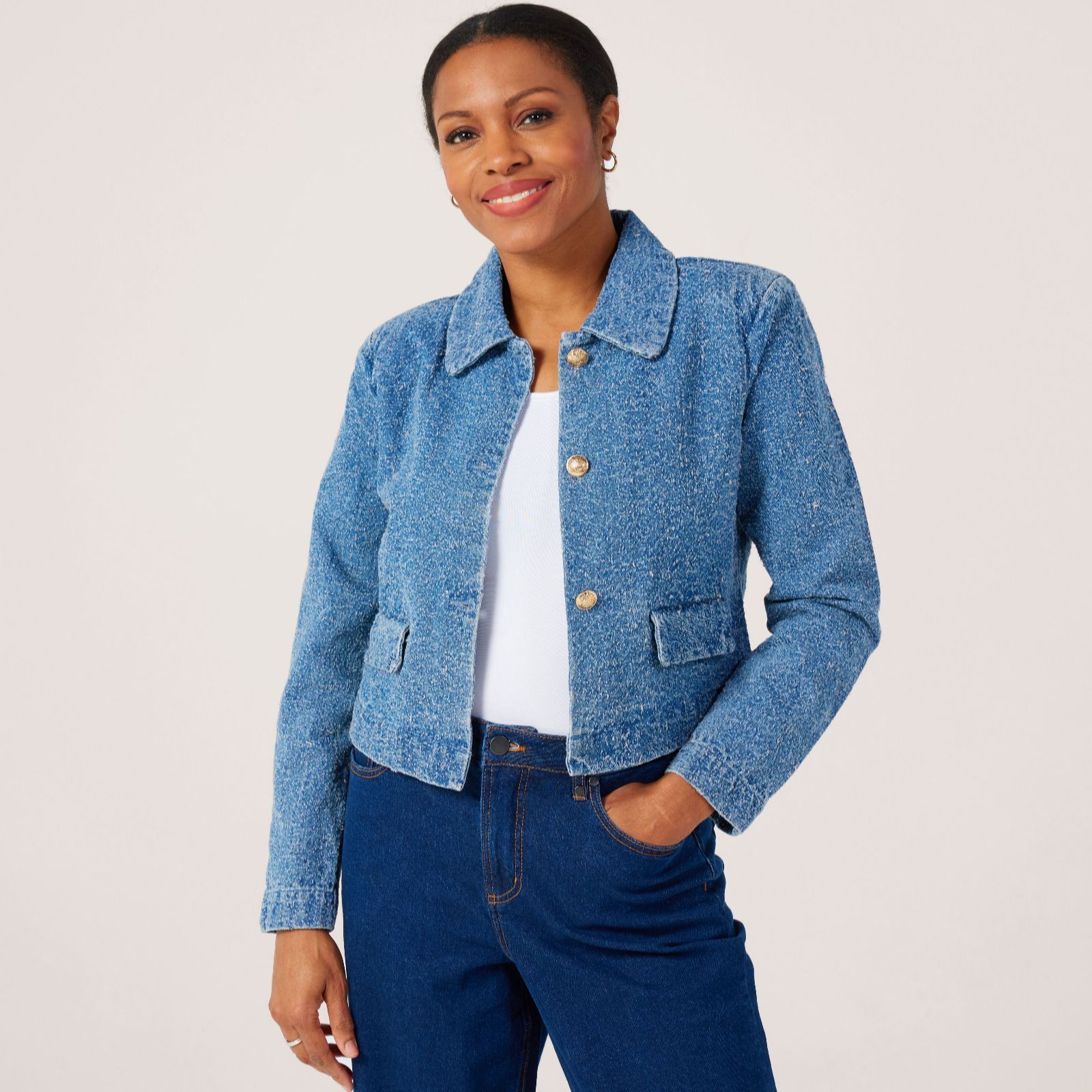 Jdy Medium Blue Lady Denim Shacket