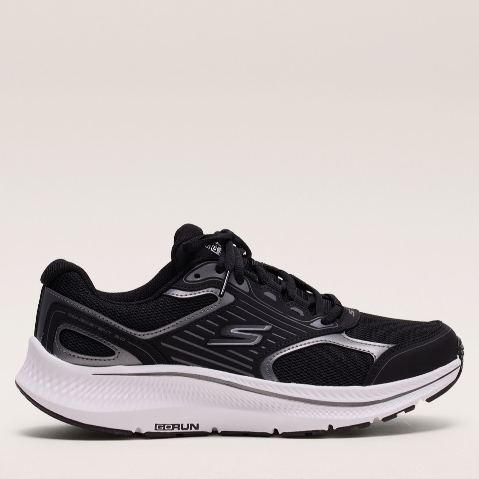 Skechers Black Go Run Consistent 2.0 Advantage Lace Up Trainer