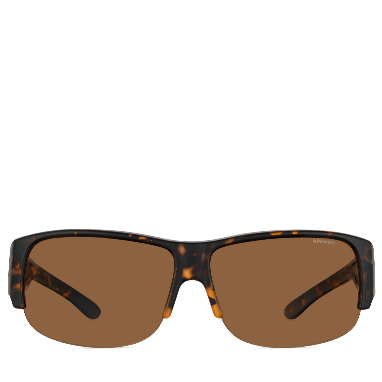 Polaroid Unisex Suncovers Semi Rimless Havana Brown Polarized Sunglasses