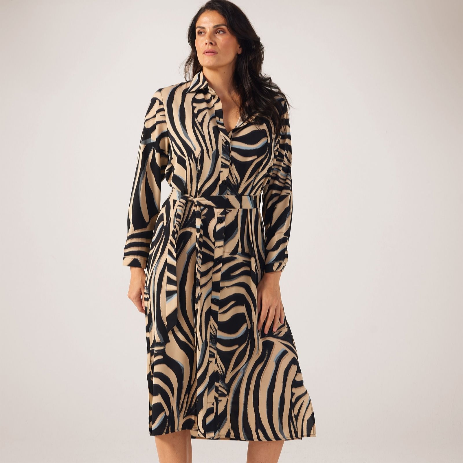 Frank Usher Shirt Dress with Long Sleeves