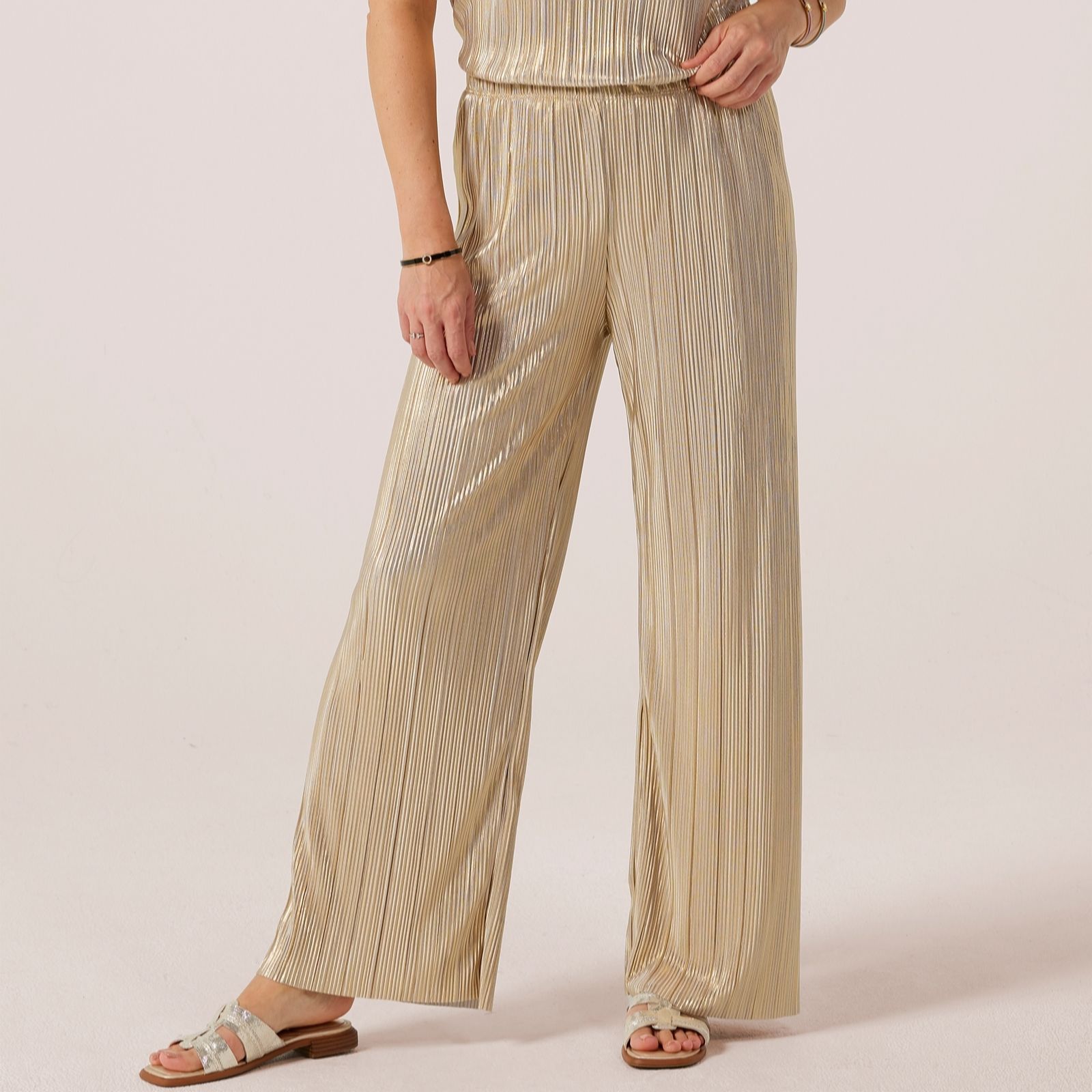 Kim & Co Plisse Palazzo Standard Trousers