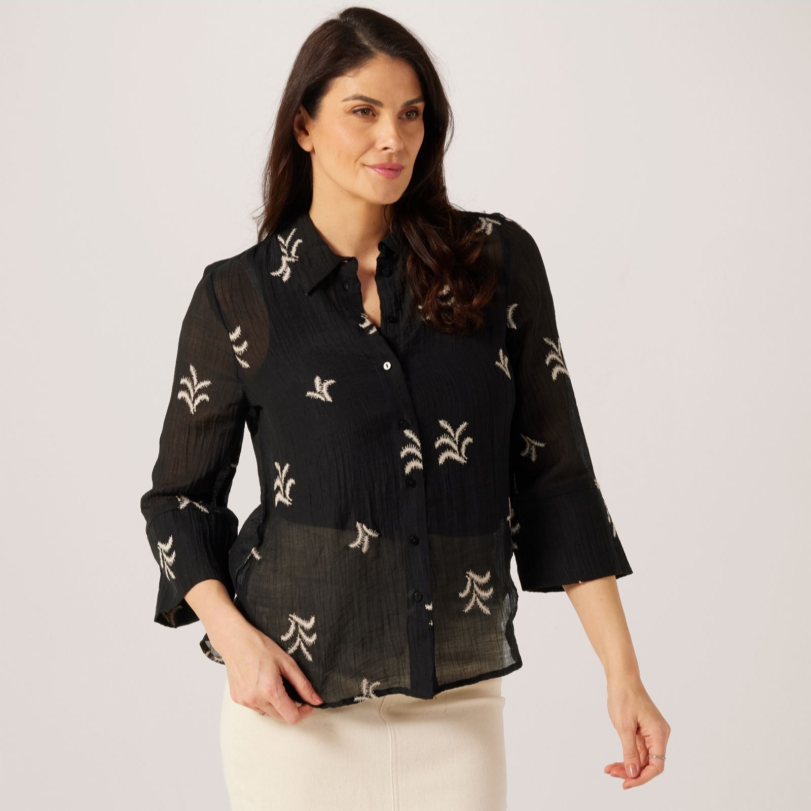 JDY Theo Embroidered Shirt