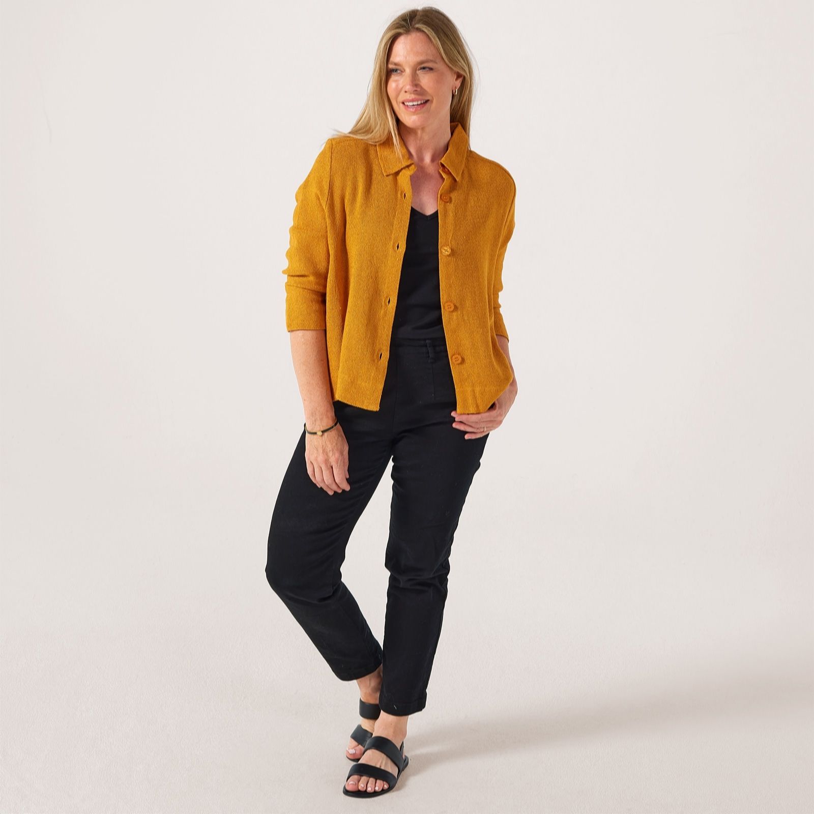 Masai Copenhagen Black Idakaia Light Boucle Button Up Jacket