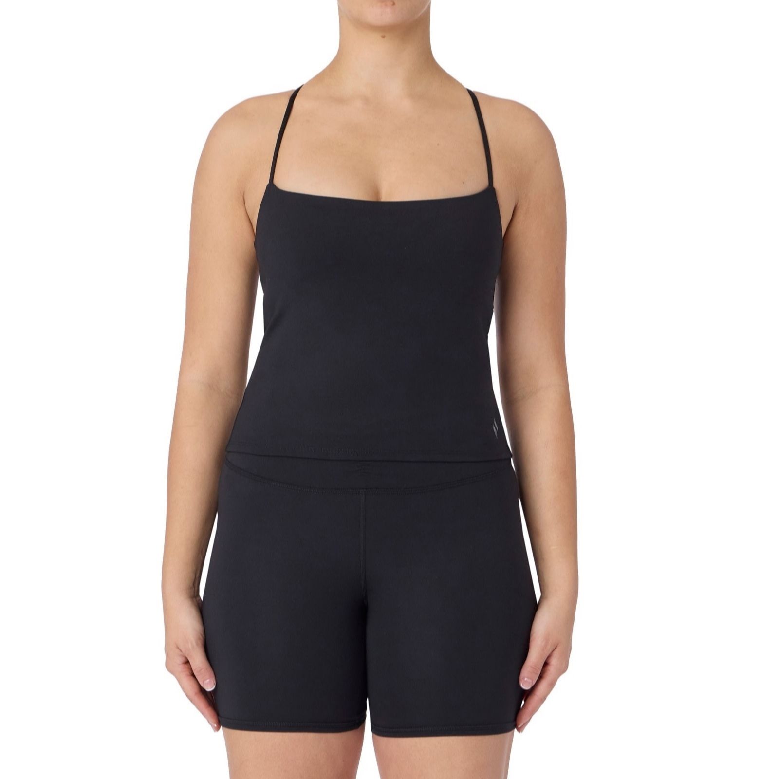 Skechers Women's GO FLEX SLIM Strappy Tank Top in Sil/White/Blue, Size XL | Nylon/Spandex