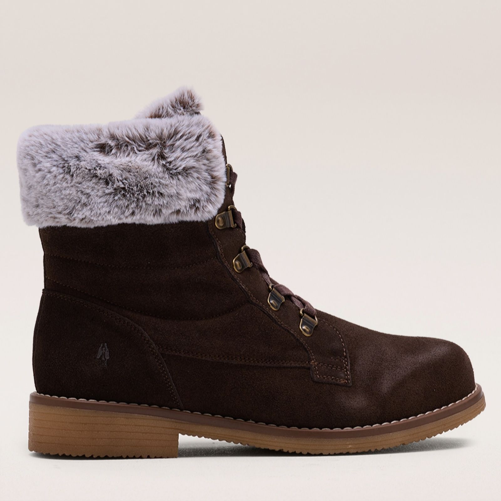 Hush Puppies Women's Florence Wide Fit Boot in Taupe | Size: 8 - Image 2