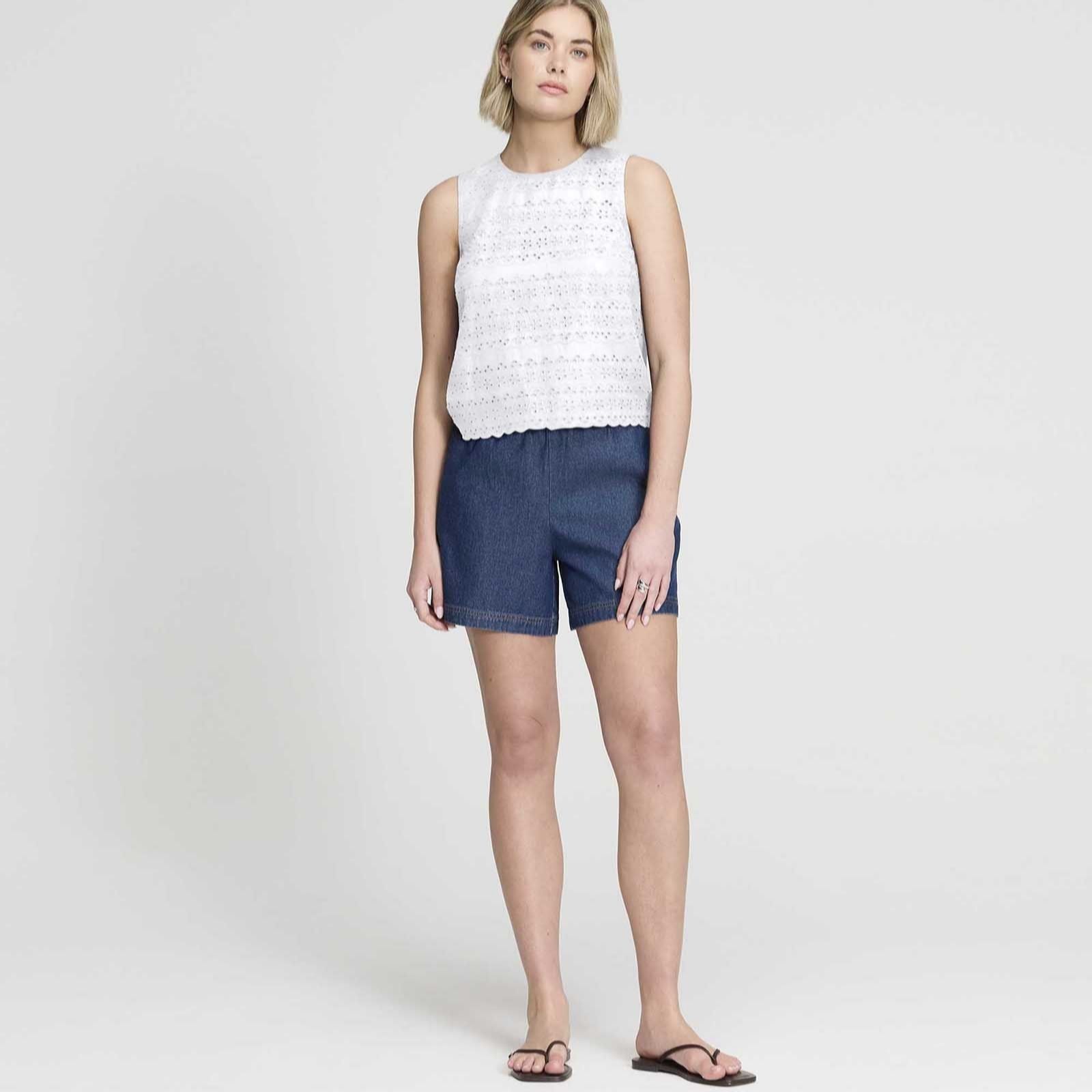 Finery London Gloria Cotton Broderie Top women's