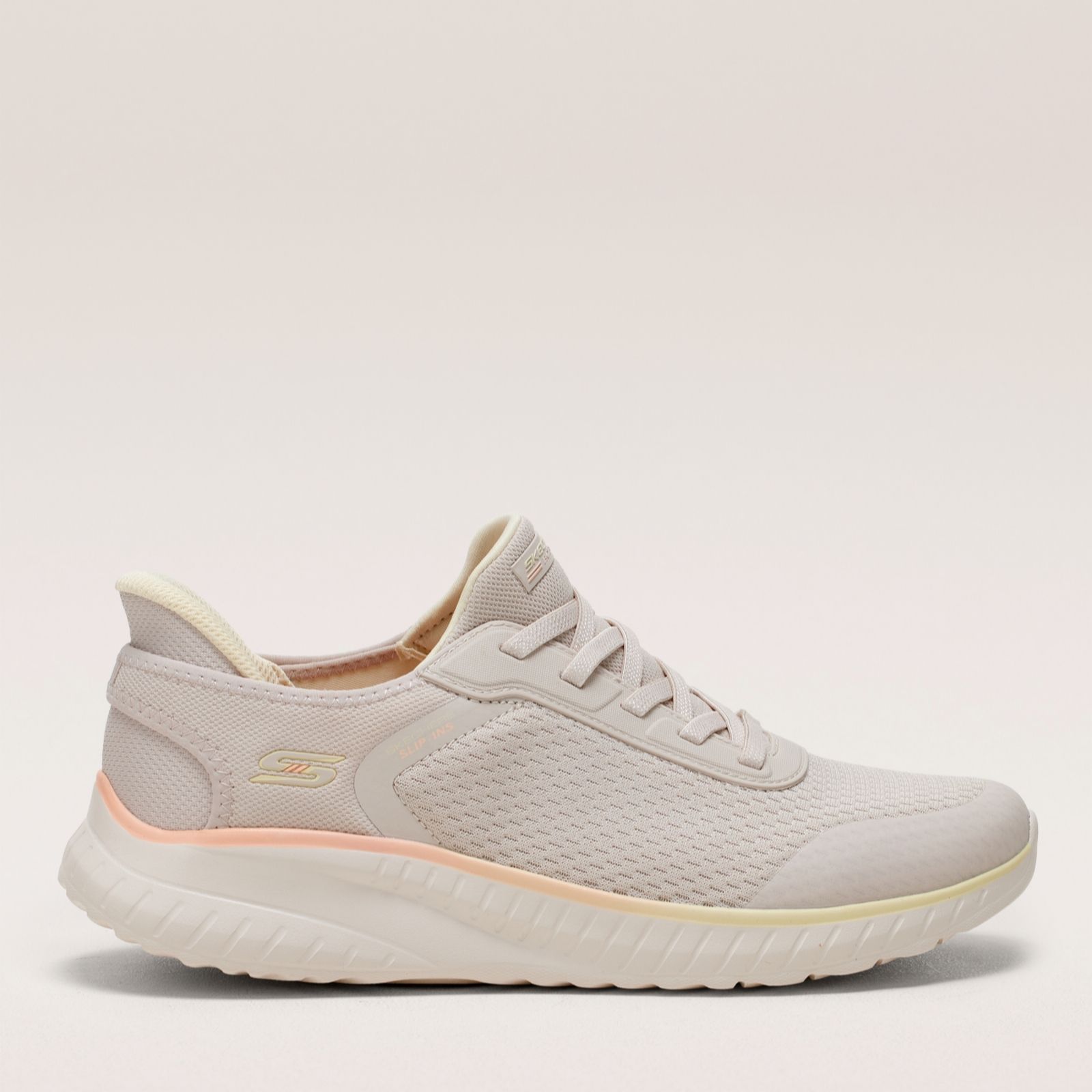 Skechers Off White Bobs Squad Chaos Slip-Ins Trainer