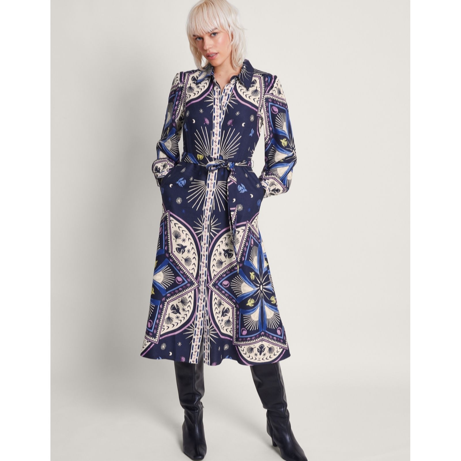 Monsoon Elsie Print Shirt Dress