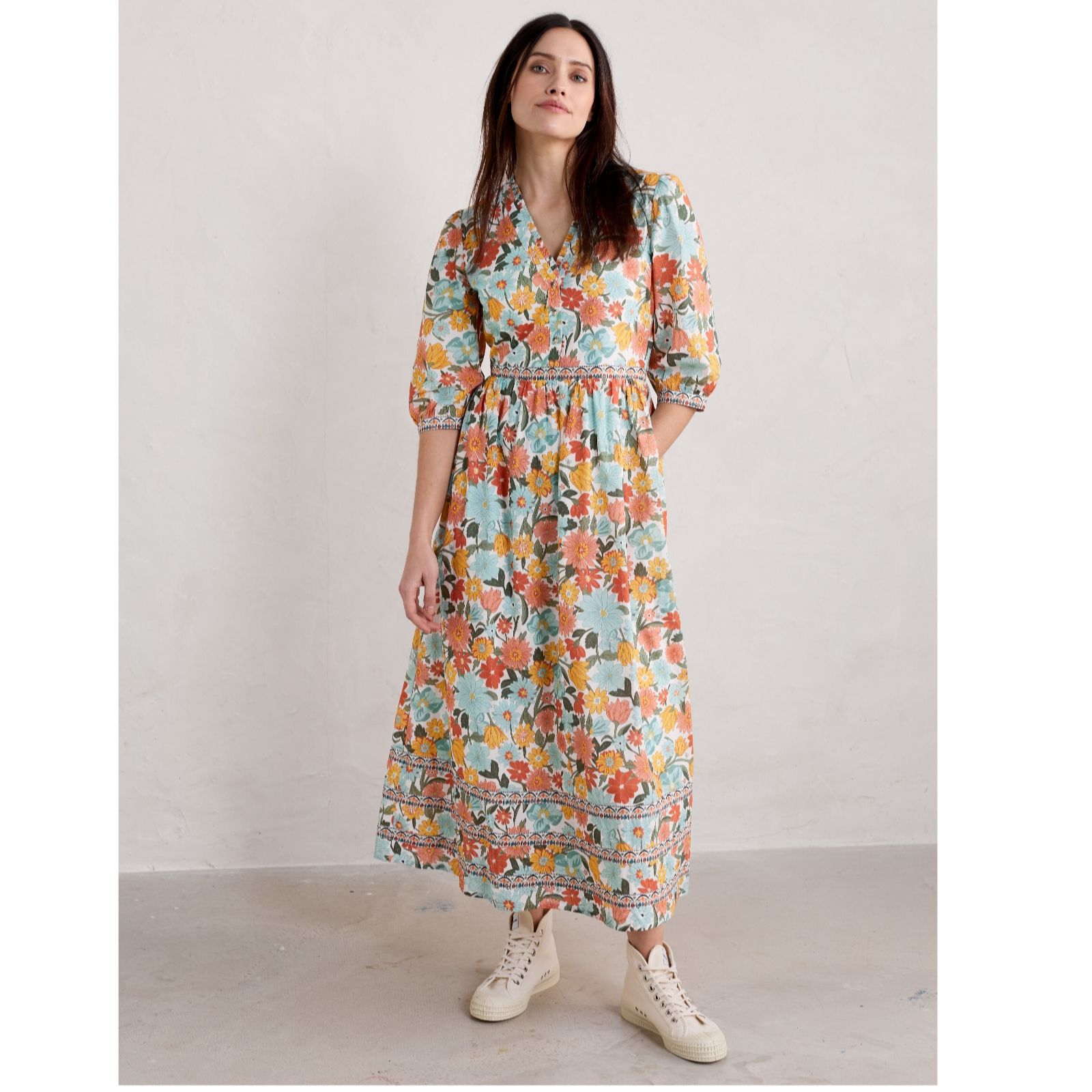 Seasalt Cornwall Blue Hills Border Dress