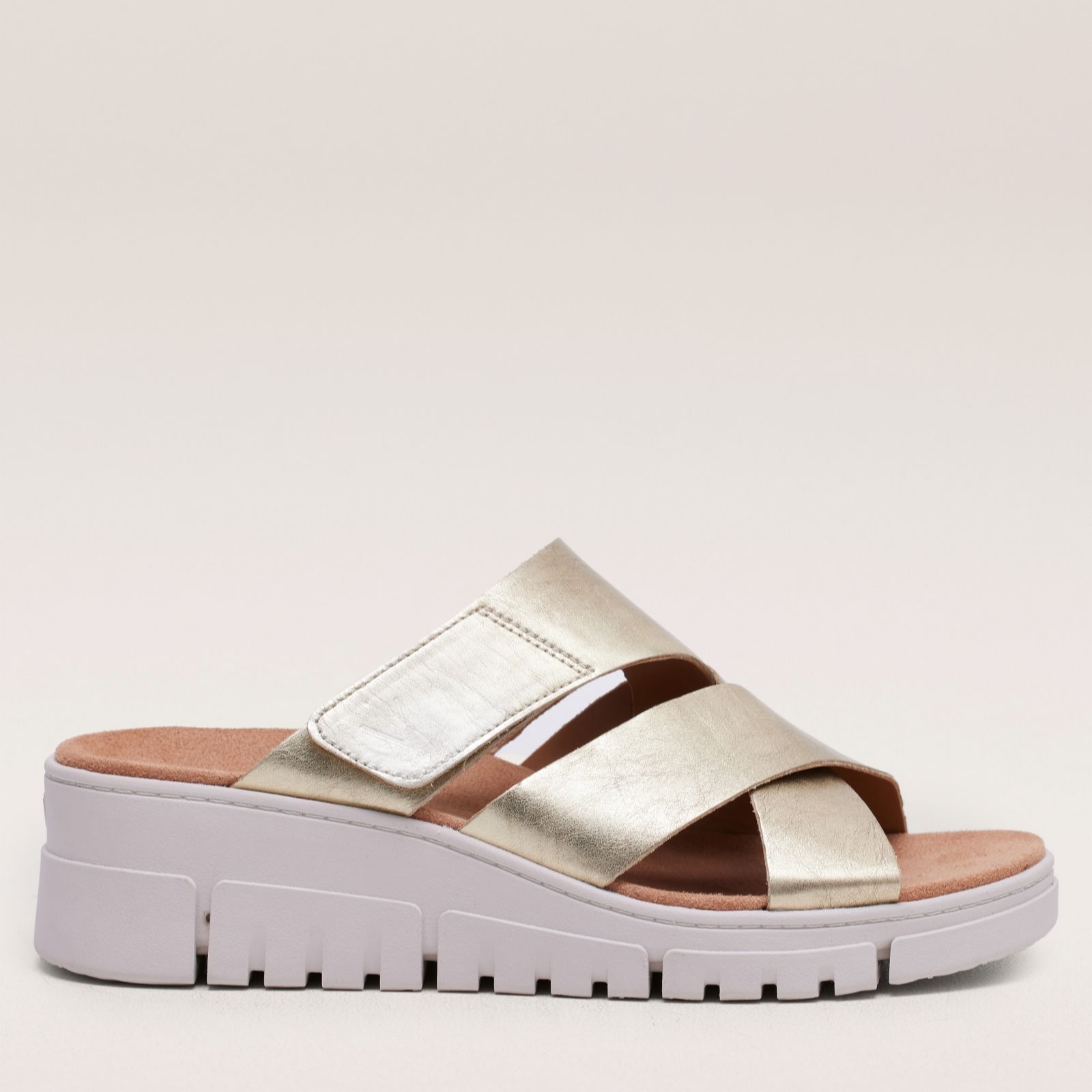 Vionic Gold Journey Wedge Uptown Sunset Sandal