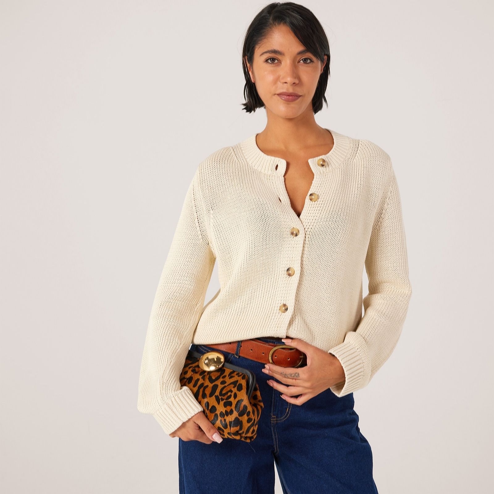 Selected Femme Birch Ivy Knitted Cardigan