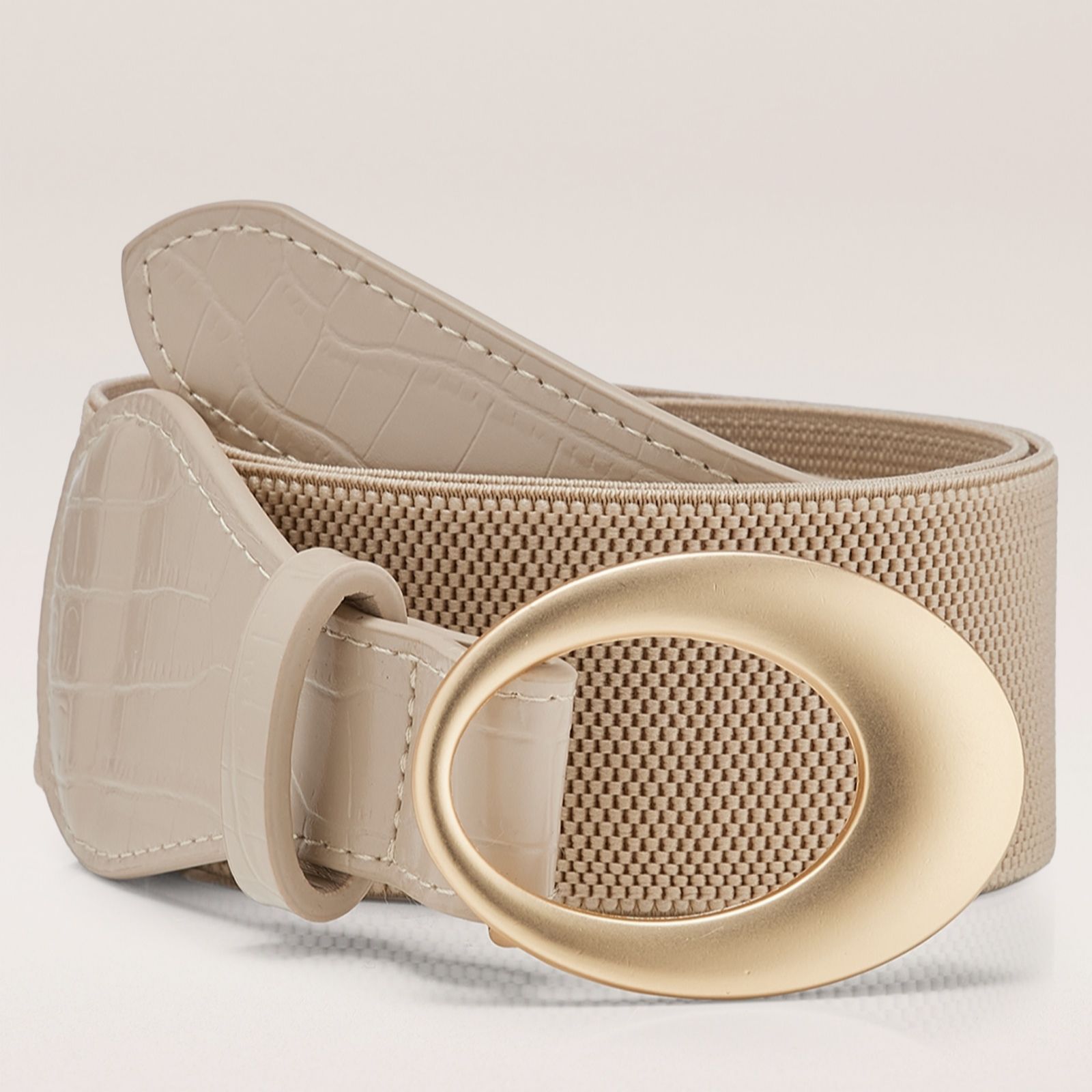 Kim & Co Black Oval Buckle Belt