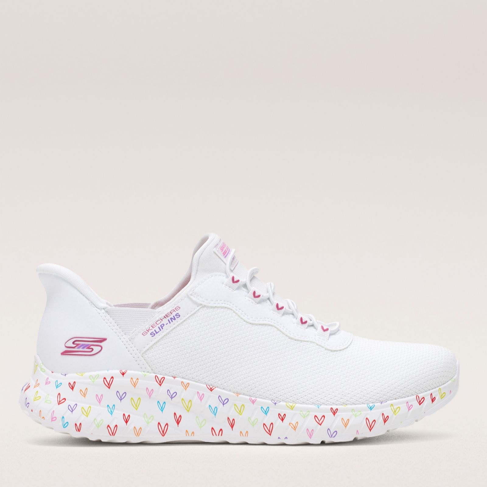 Skechers Black Bobs Squad Chaos Joy Glow Slip-Ins Trainers