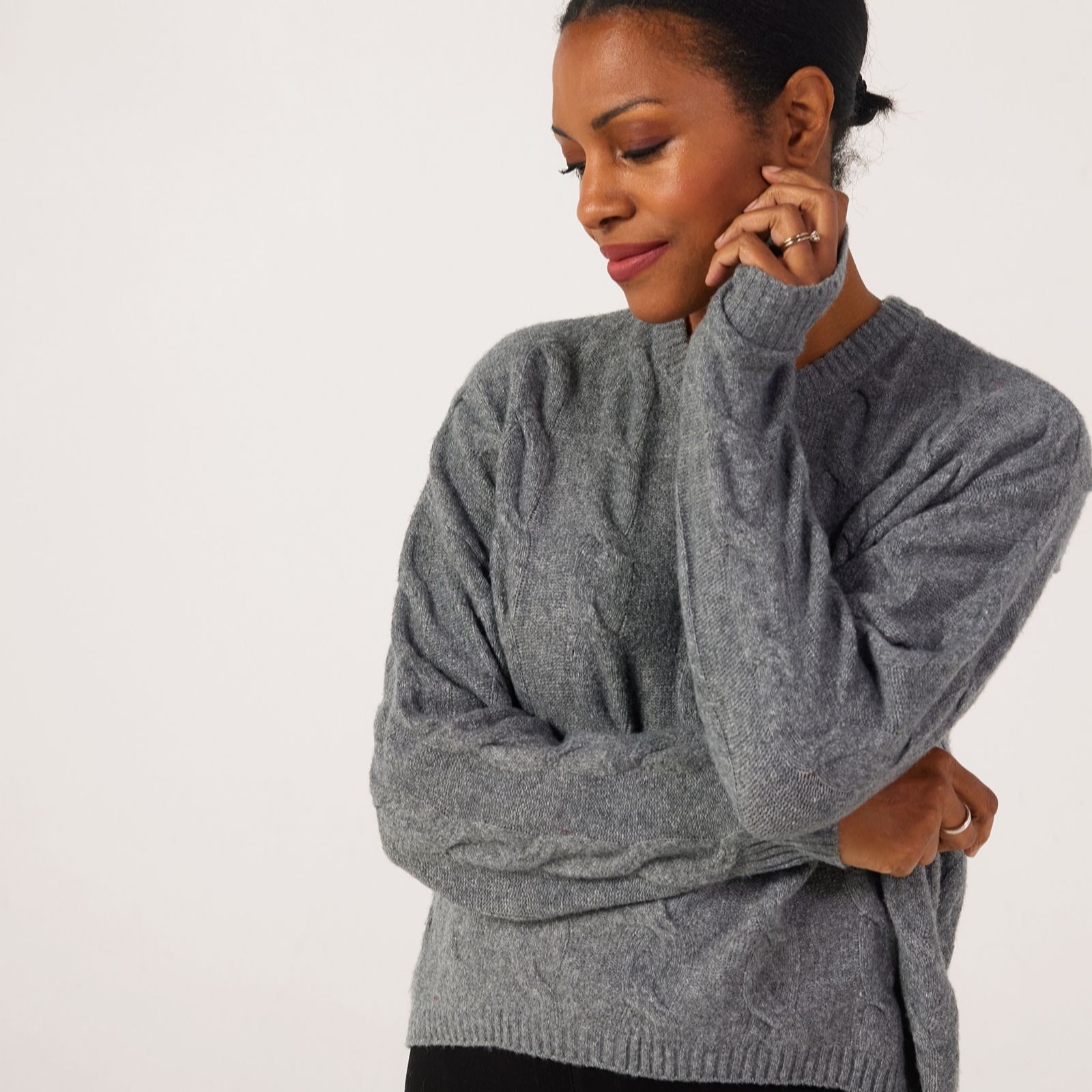 Only Birch Jeanett Cable Knitted Jumper