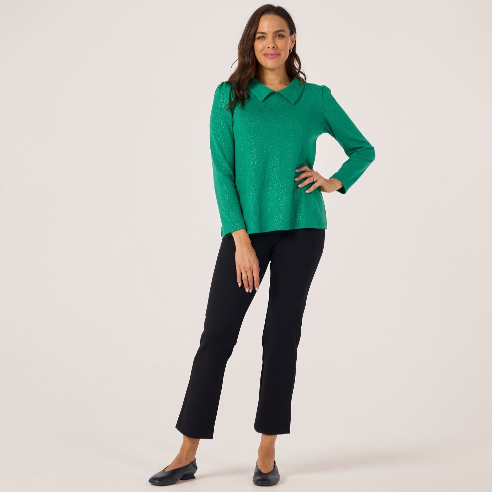 Kim & Co Strech Ponte Jersey Nina Narrow Leg Standard Trousers With... women's