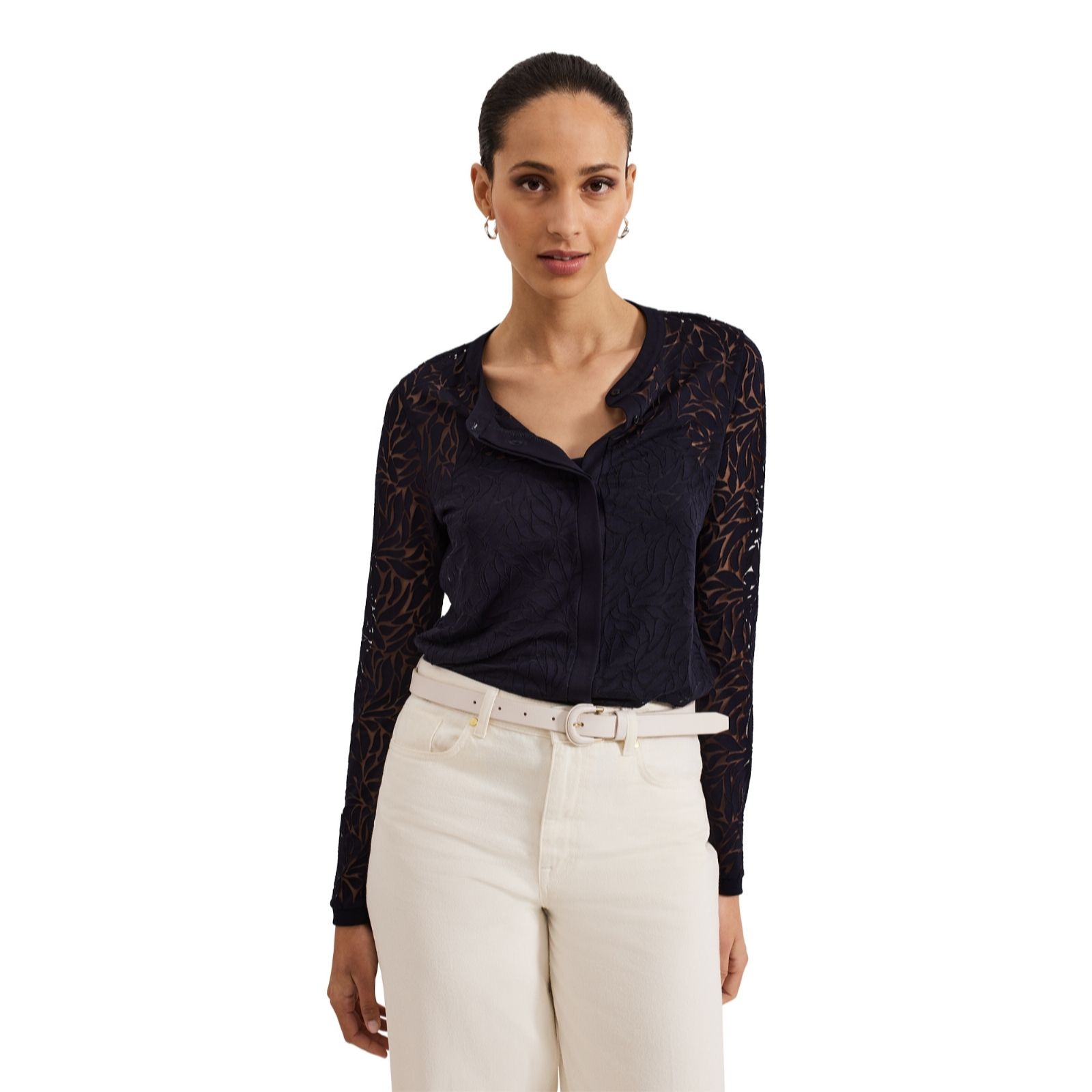 Phase Eight Fern Textured Burnout Top women's