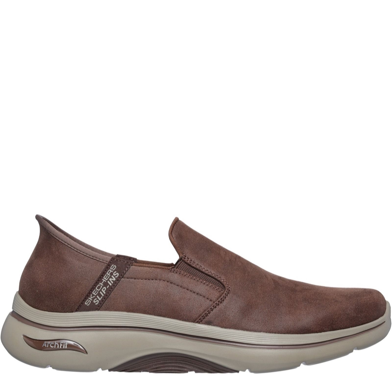 Skechers Men's Brown Skecher Go Walk Arch Fit 2 Slip-Ins Trainer