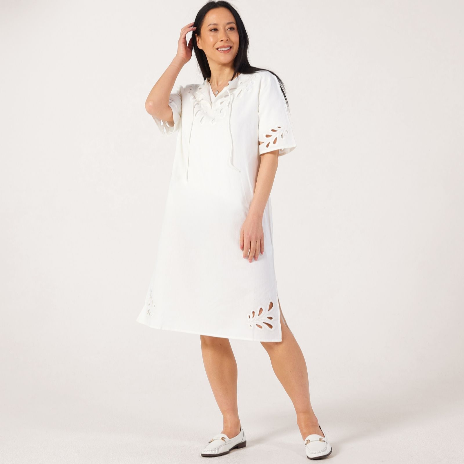 Masai Copenhagen Black Noretta 100% Cotton Embroided Dress