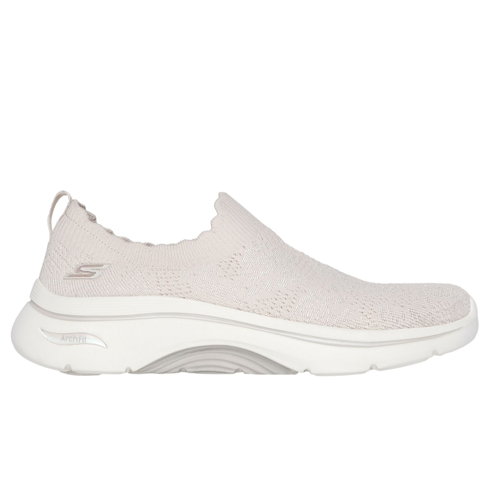 Skechers Cream Go Walk Arch Fit 2.0 Slip On Trainer