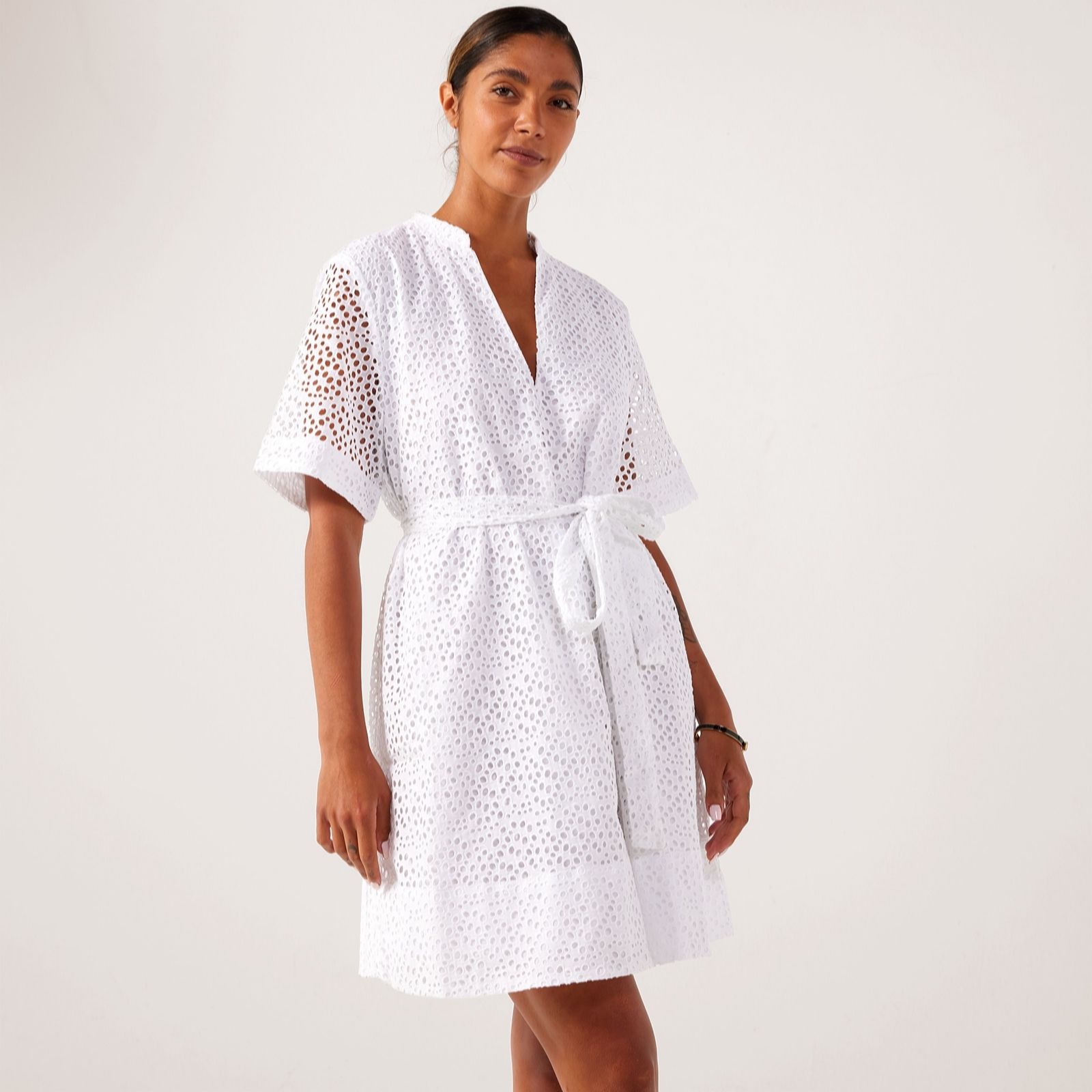 Selected Femme White Laerke Broderie Dress