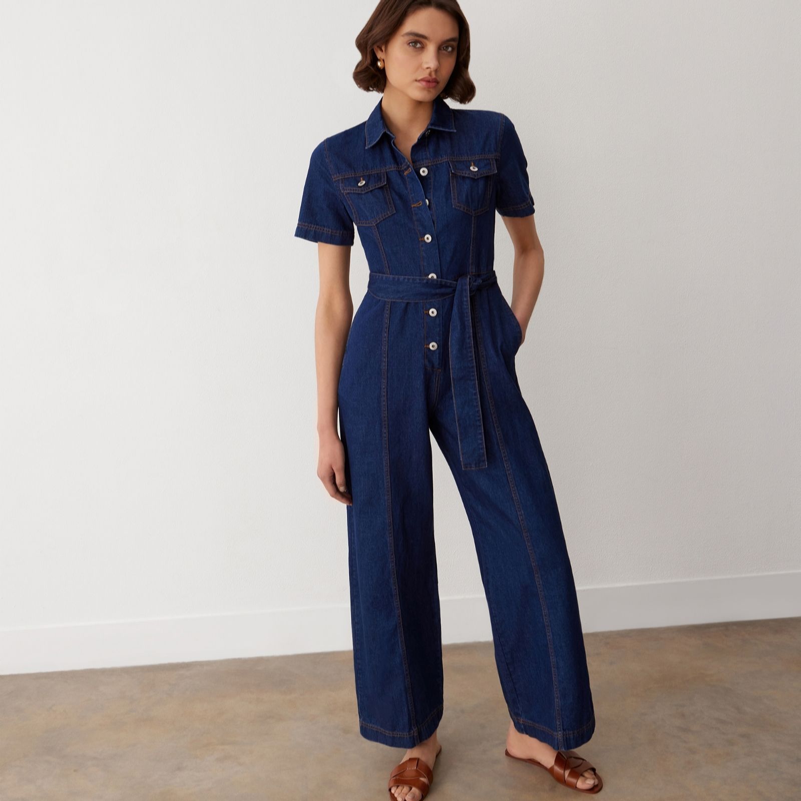 Finery London Alice Denim Jumpsuit