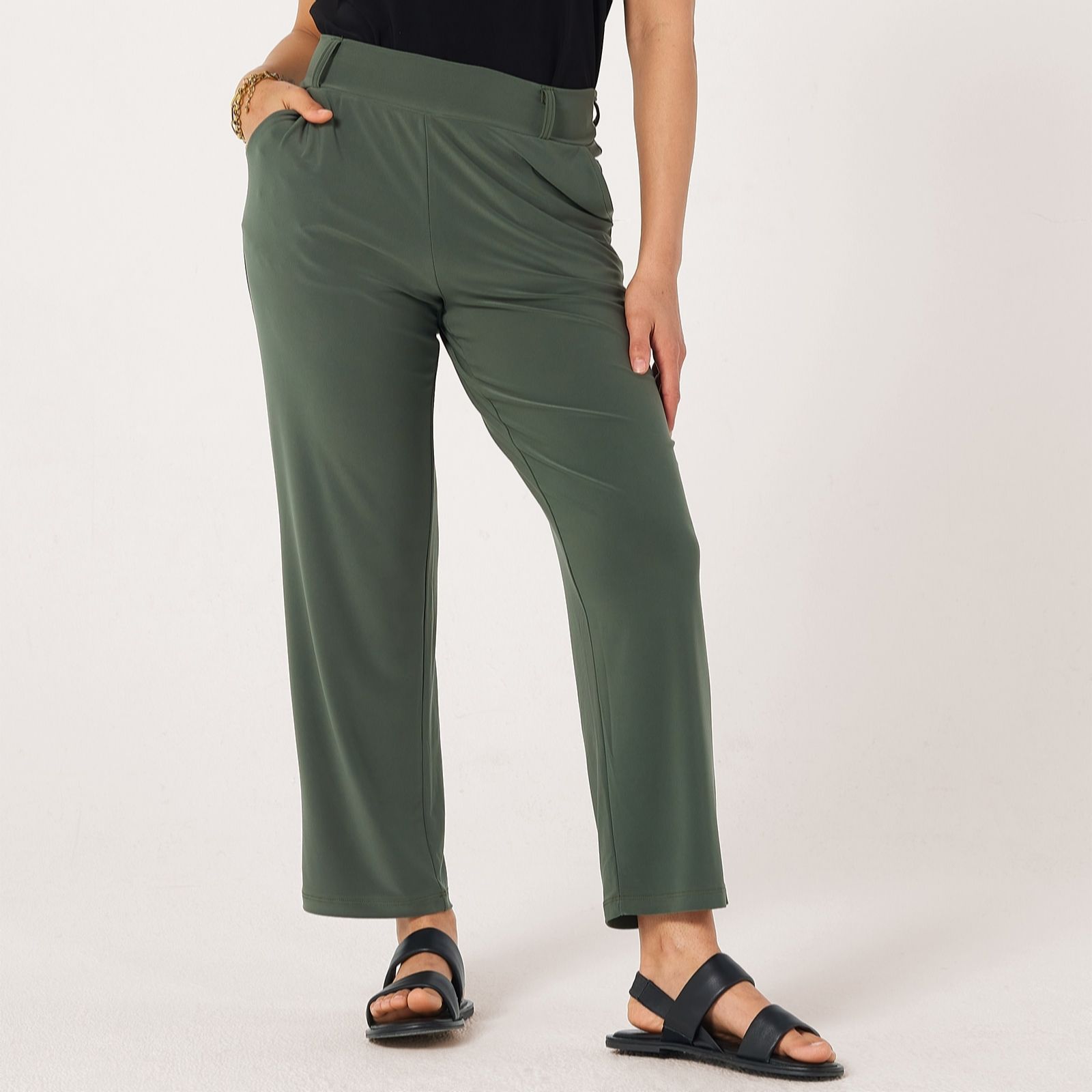 Kim & Co Black Deluxe Brazil Narrow Standard Trousers With Pockets