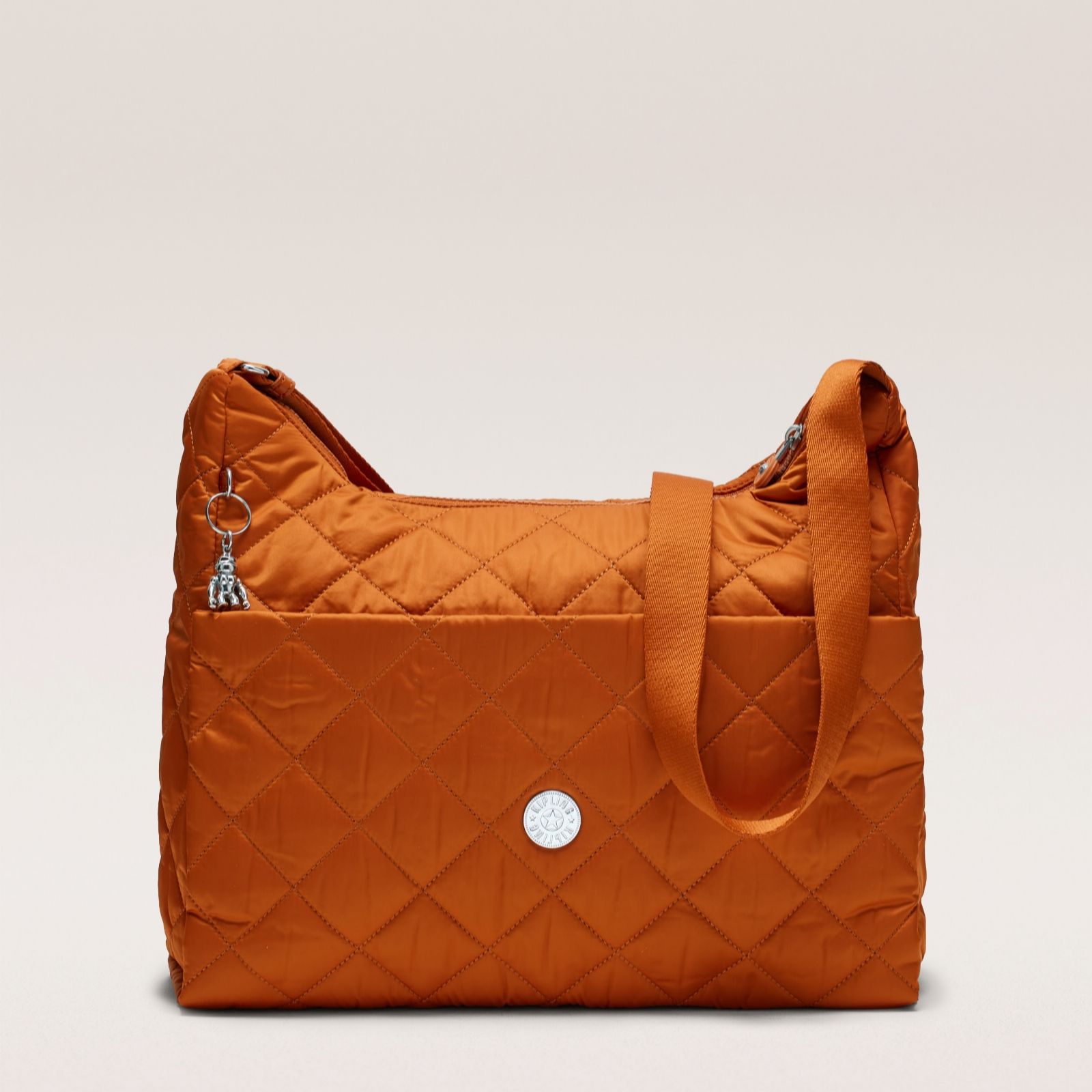 Kipling Soft Quilt Brown Premium Jooliet Large Shoulder Bag
