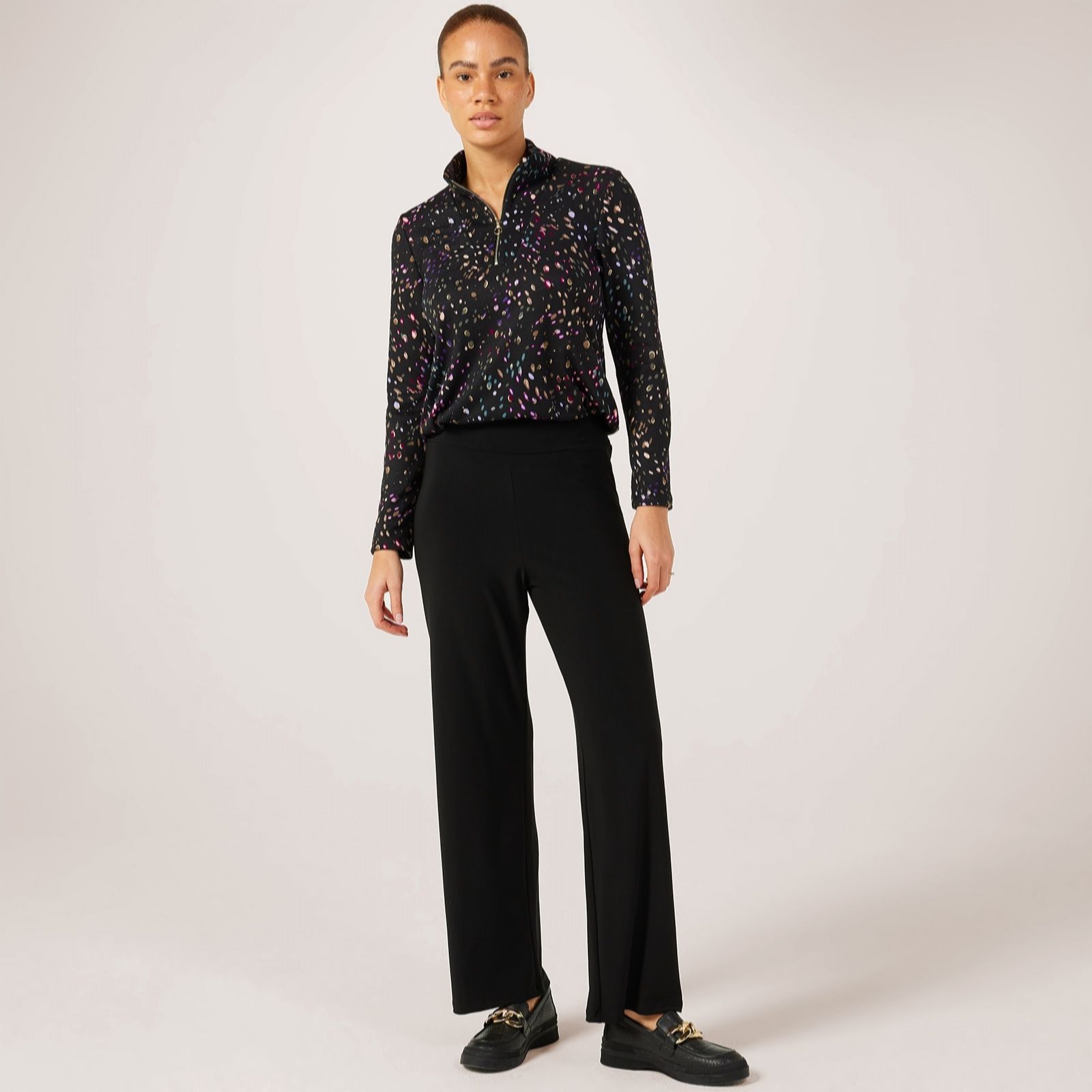 Kim & Co Deluxe Brazil Jersey Straight Leg Tina Petite Trousers