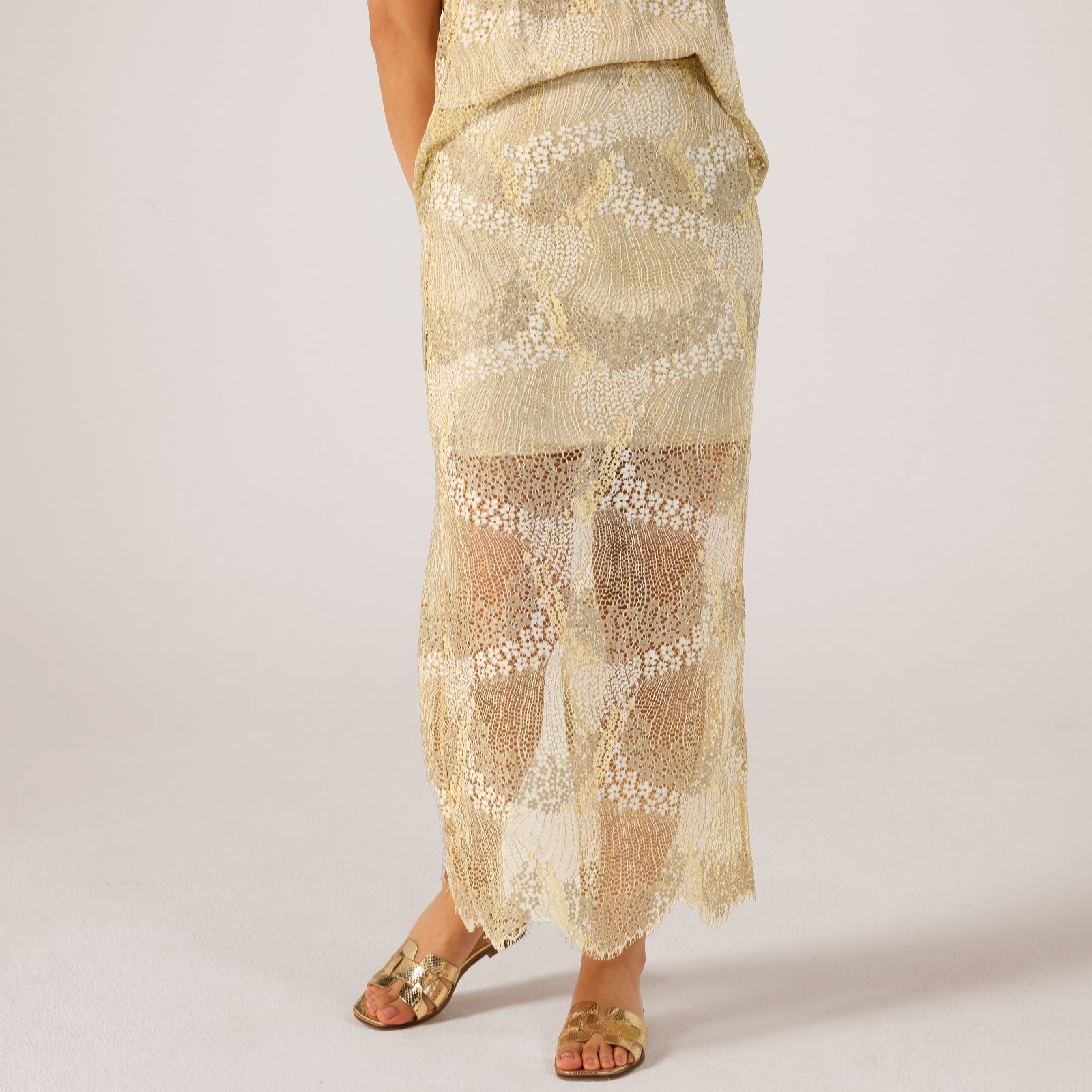 Selected Femme High Waisted Lace Skirt