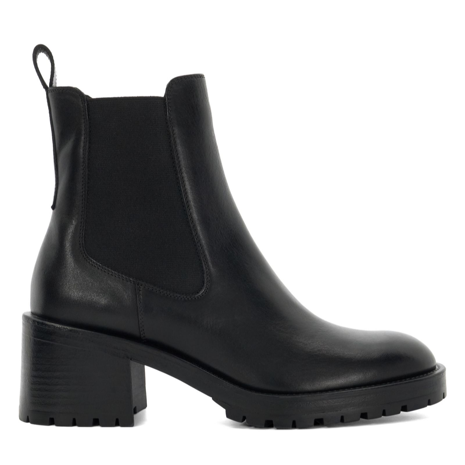 Dune Black London Positivity Chunky Leather Chelsea Boots