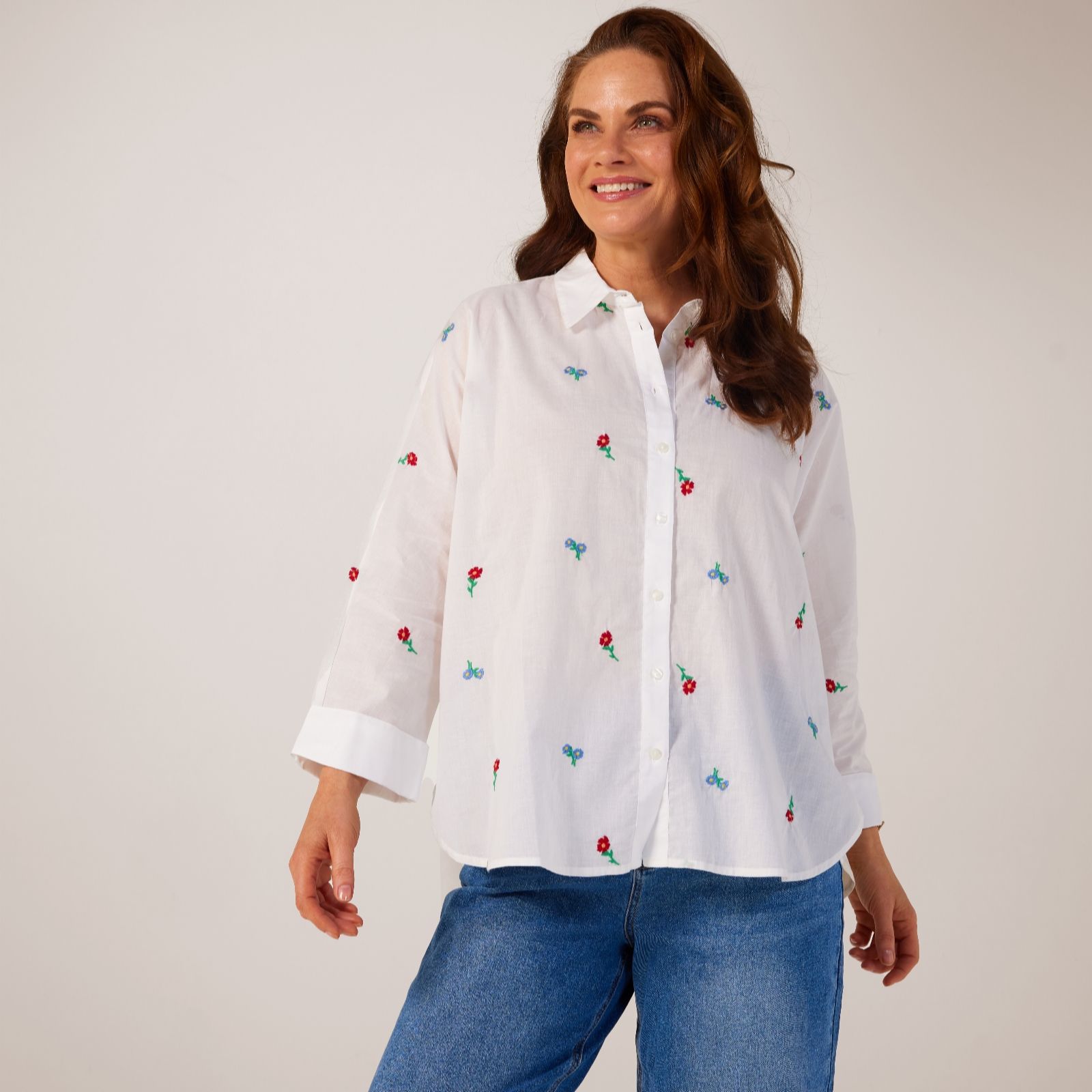 Only Long Sleeve Embroidered Shirt