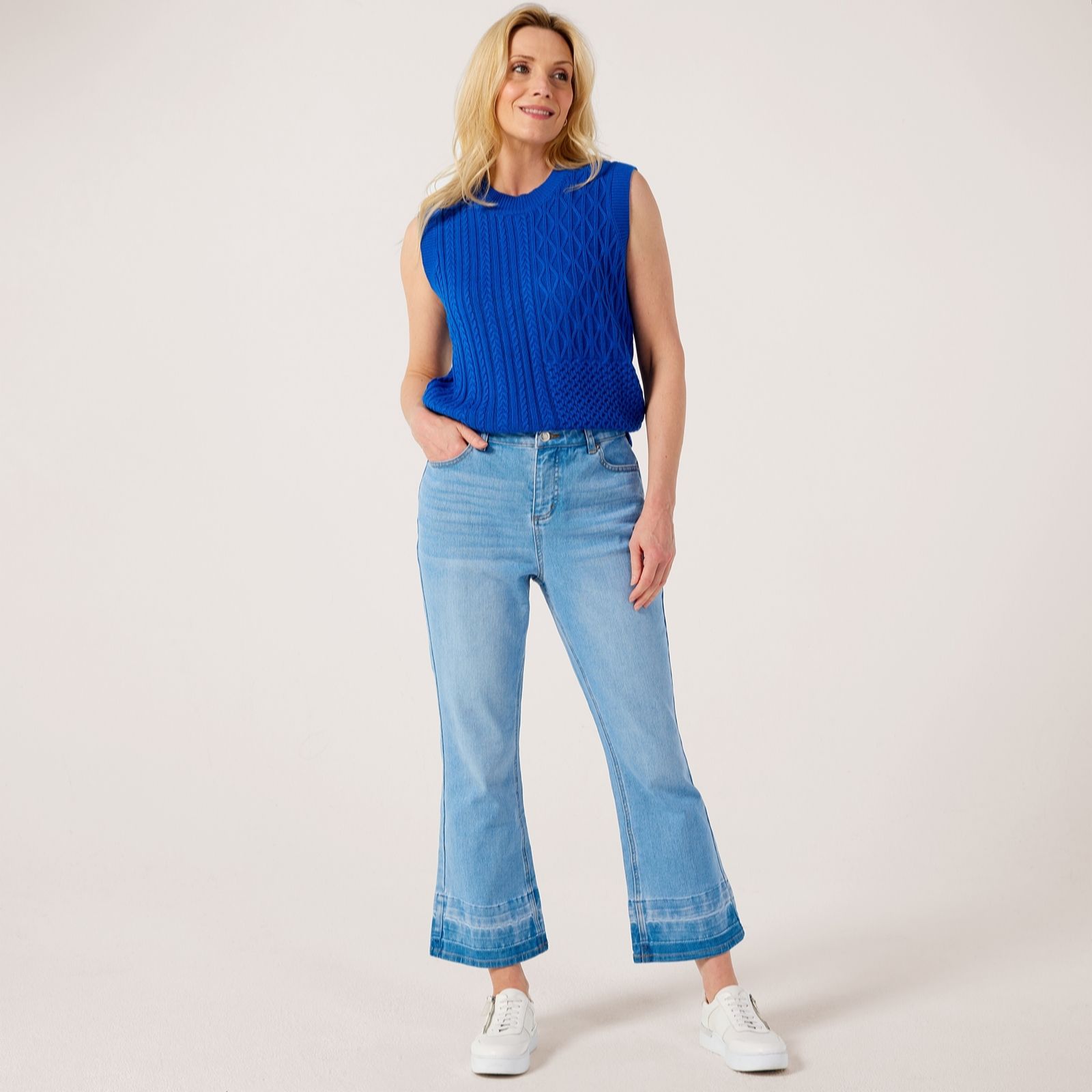 Ruth Langsford Light Indigo Hem Detail Jean Petite