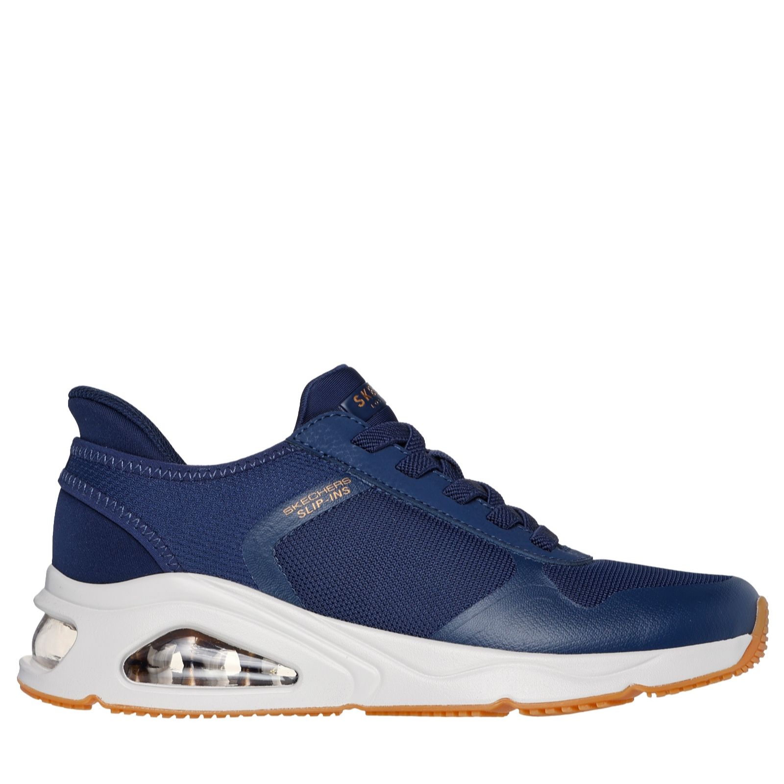 Skechers Women's Off White Tres-Air Uno Easy Steppers Slip-Ins Trainer