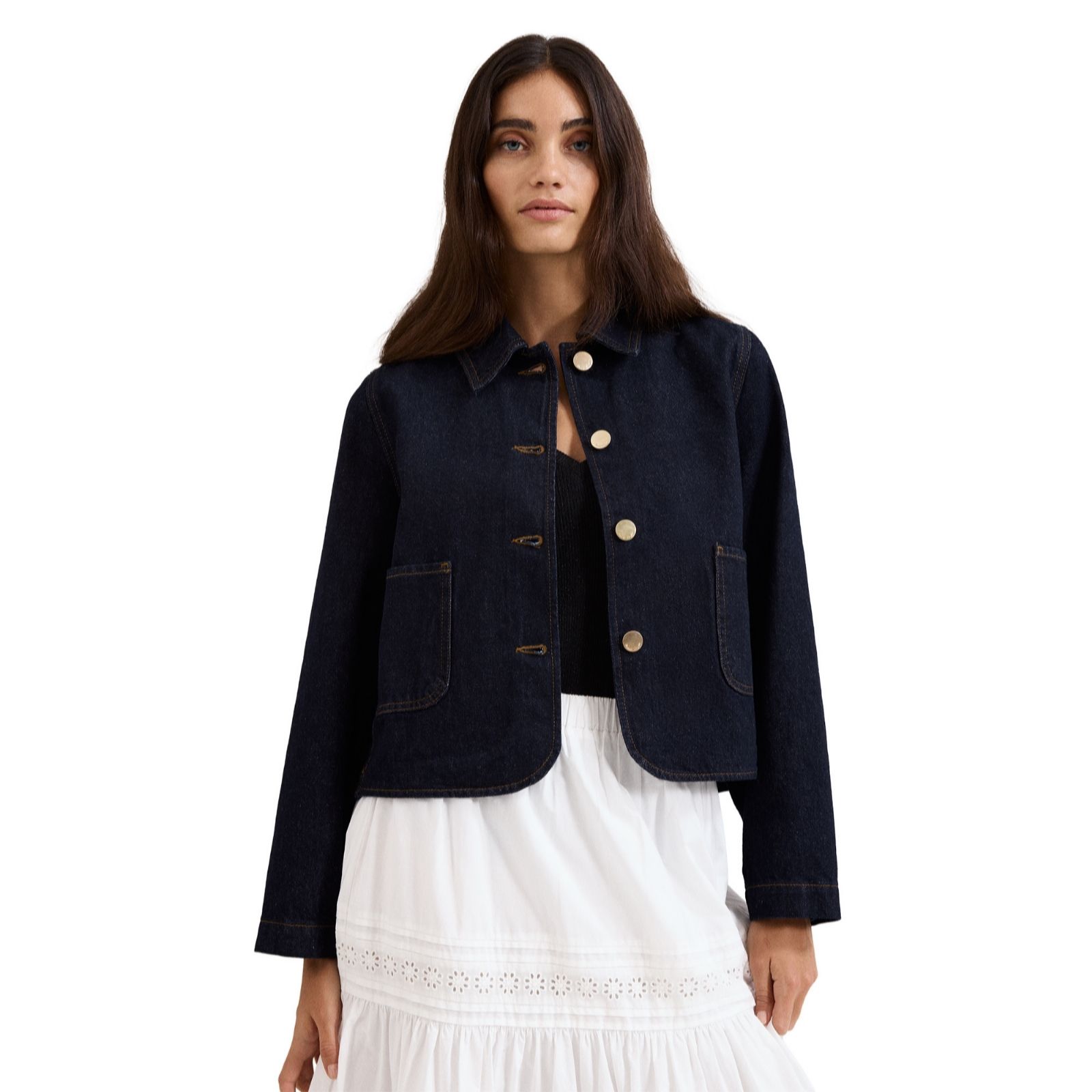Phase Eight Indira Dark Denim Jacket women's