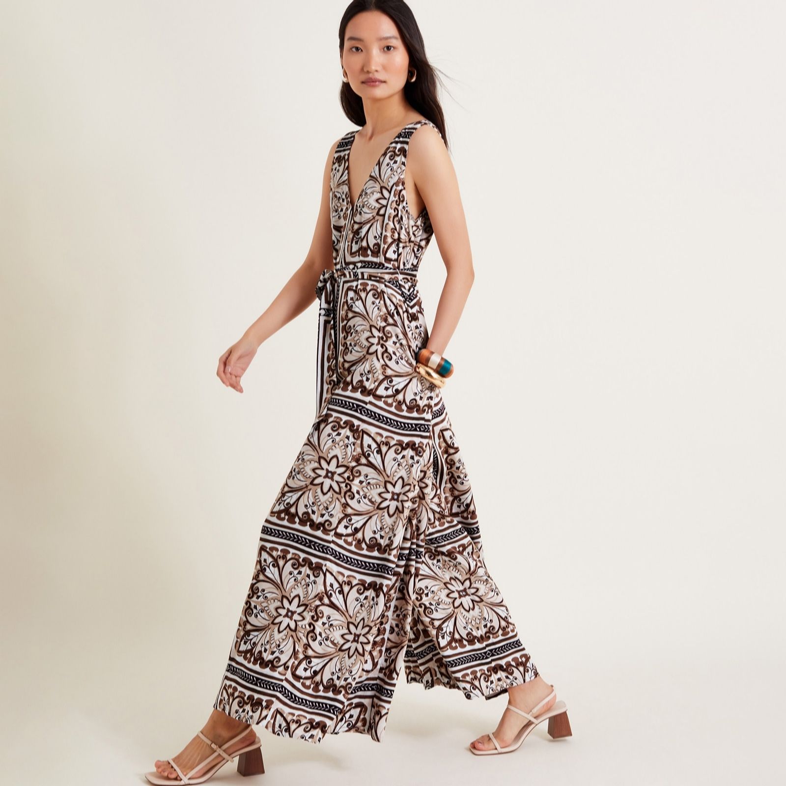 Monsoon Emila Tile Print Jumpsuit