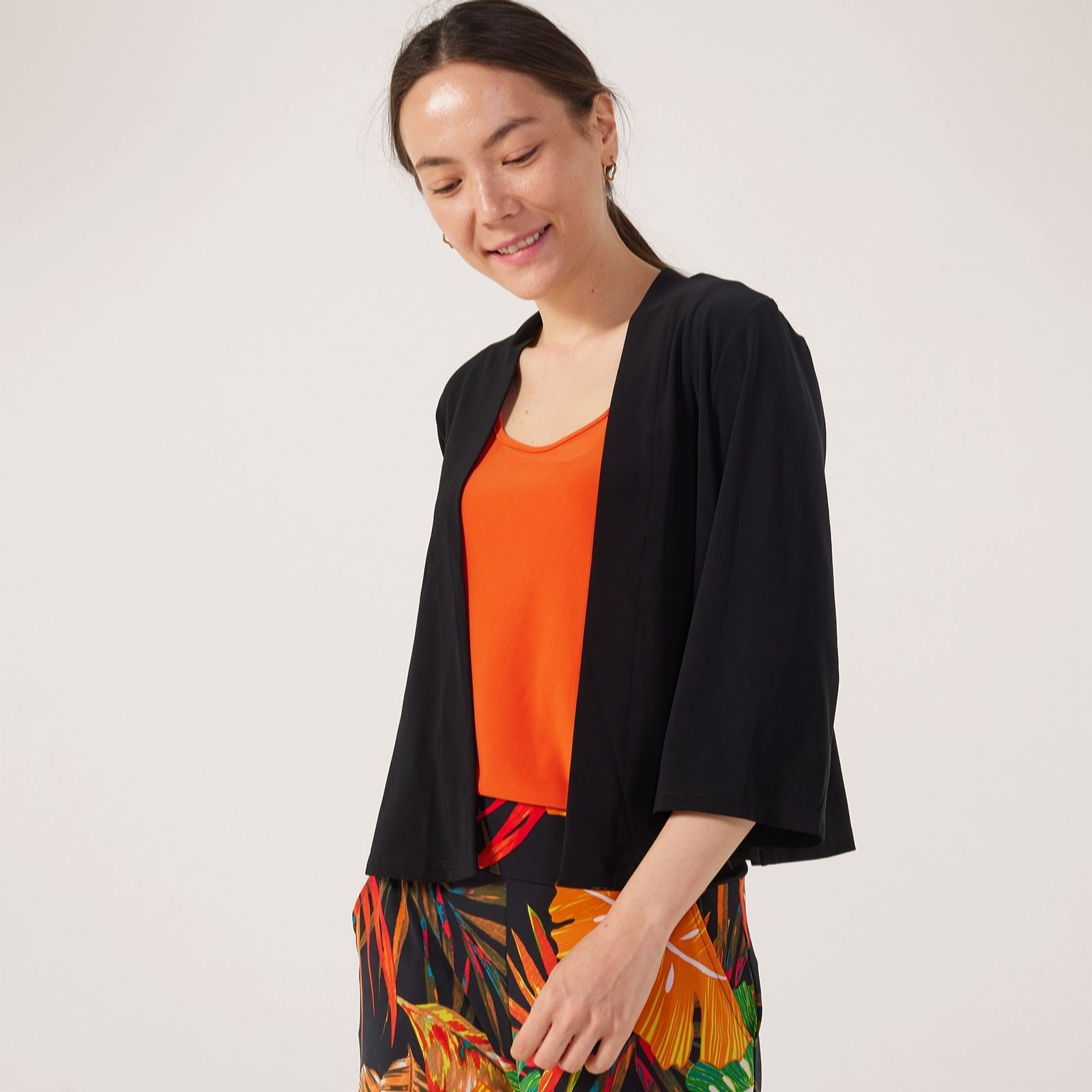 Kim & Co Khaki Deluxe Brazil Jersey 3/4 Sleeve Bolero