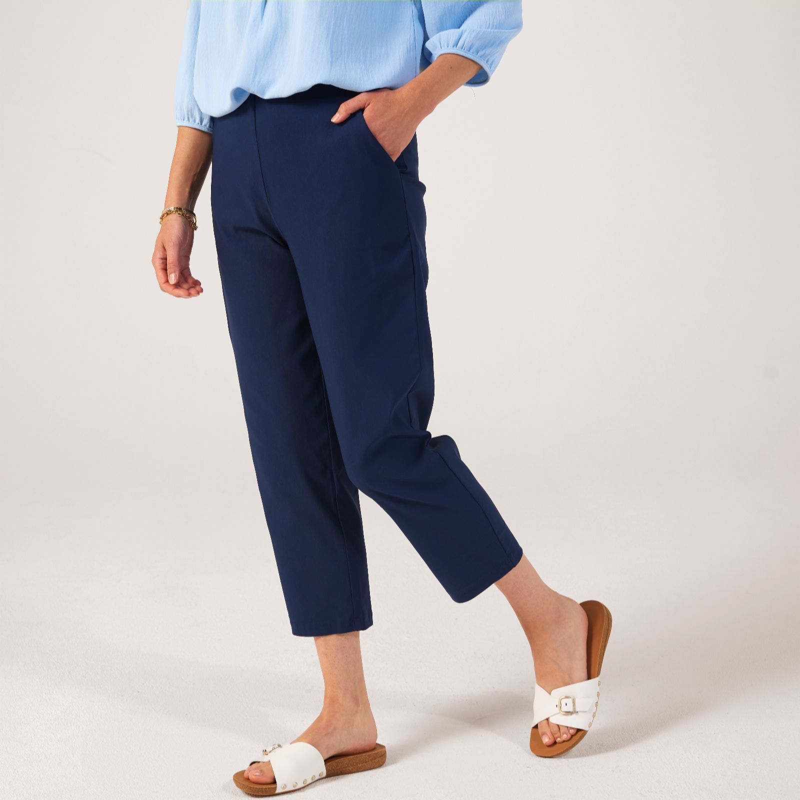 Kim & Co Soft Millennium Narrow Leg Crop Trousers Petite