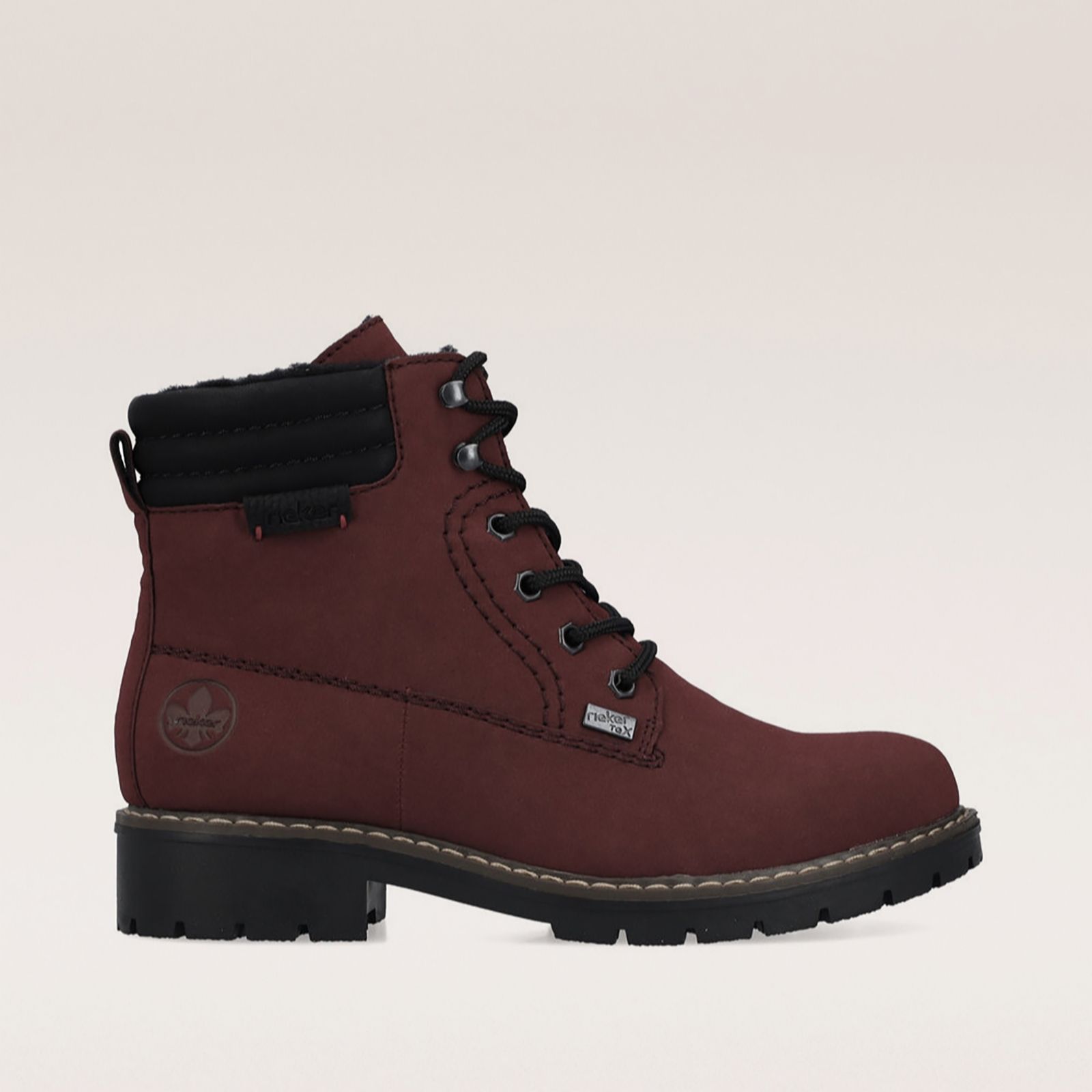 Rieker Black Tex Water Resistant Lace Up Boot