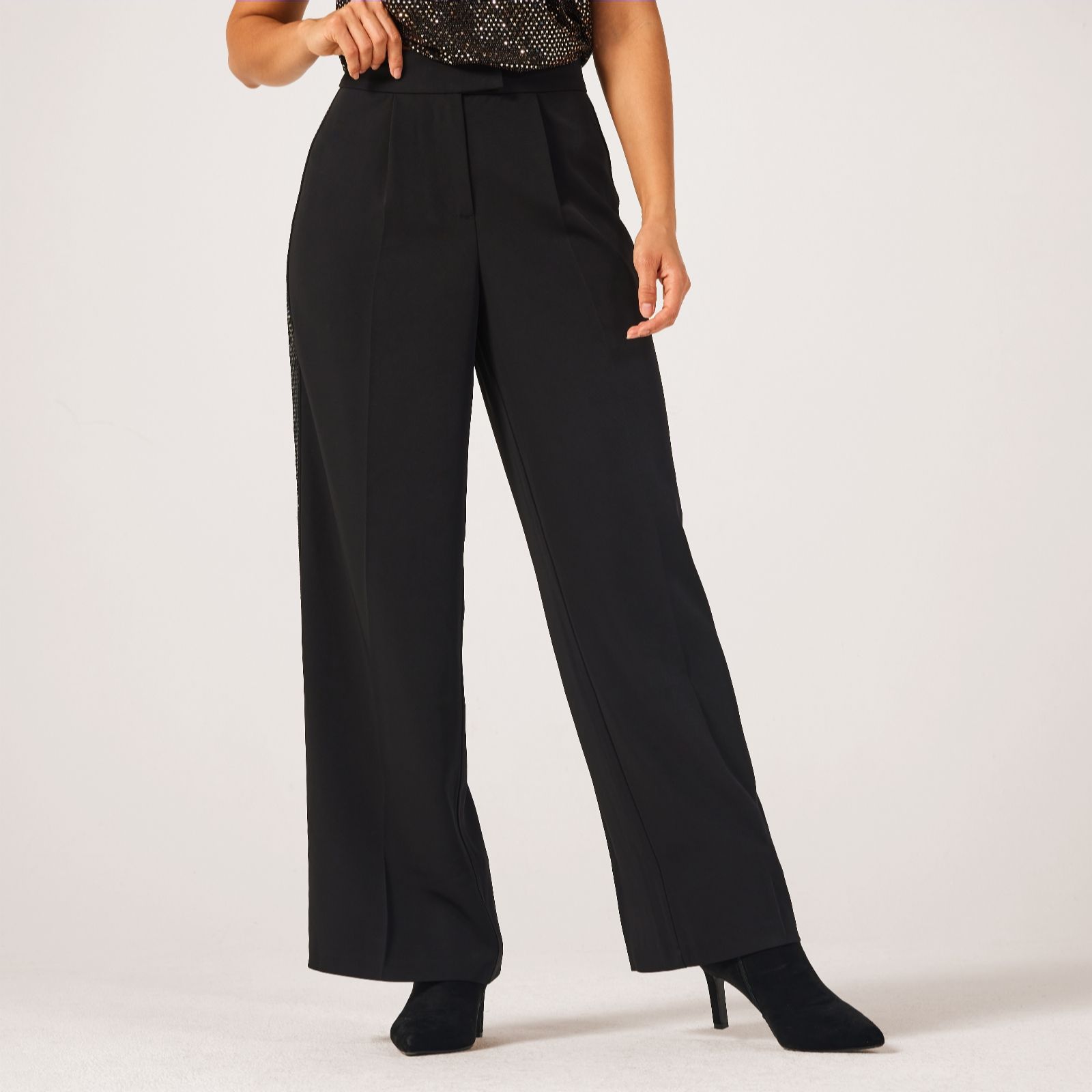 Ruth Langsford Wide Leg Trouser Sequin Stripe Tall