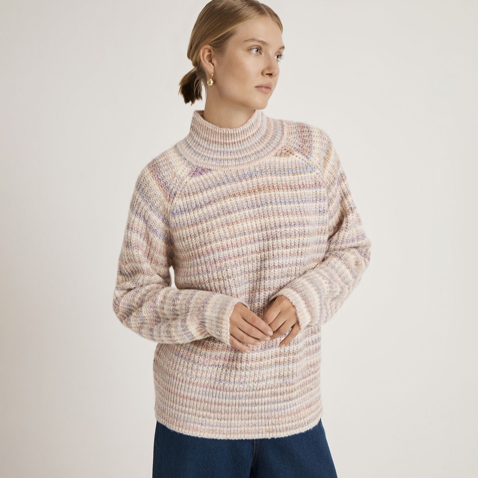 Finery Ivory Stripe London Helen Multi Stripe Knitted Jumper