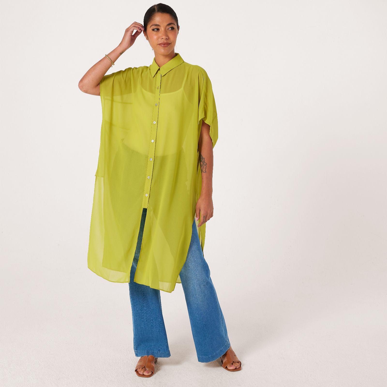 Marlawynne Cloud Chiffon Duster
