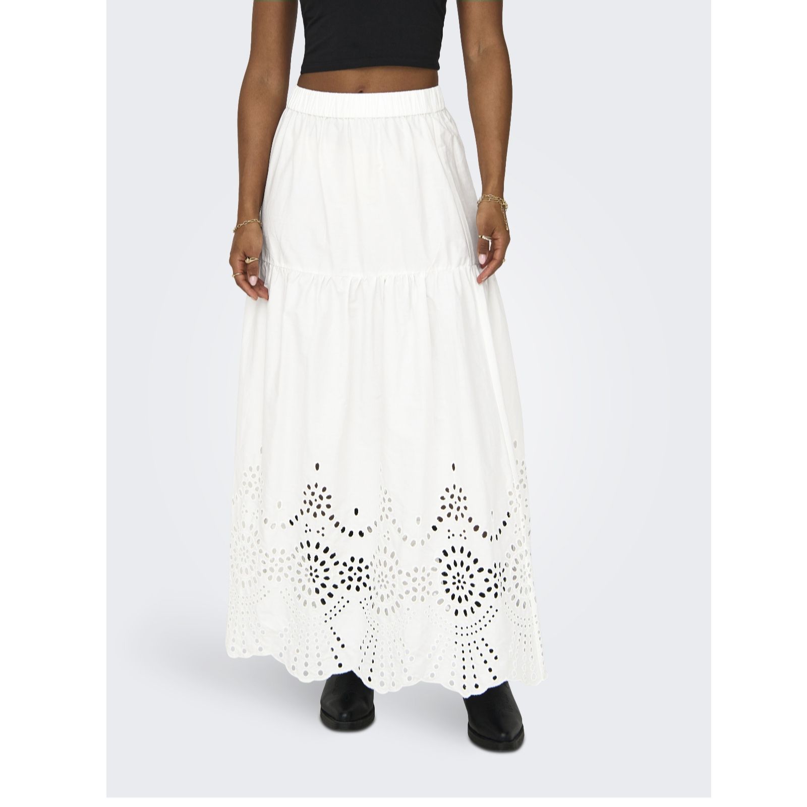 Only Broderie Ankle Length Skirt