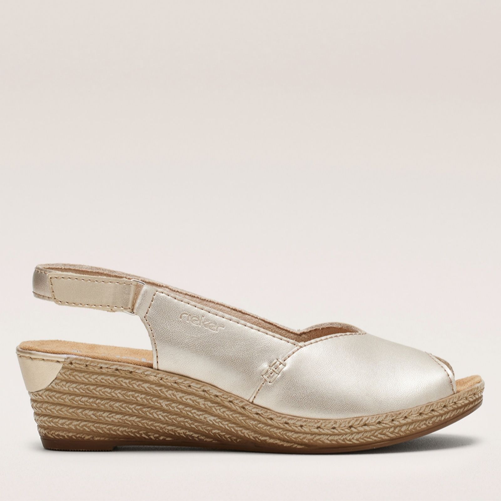 Rieker Women's White Wedge Sandals