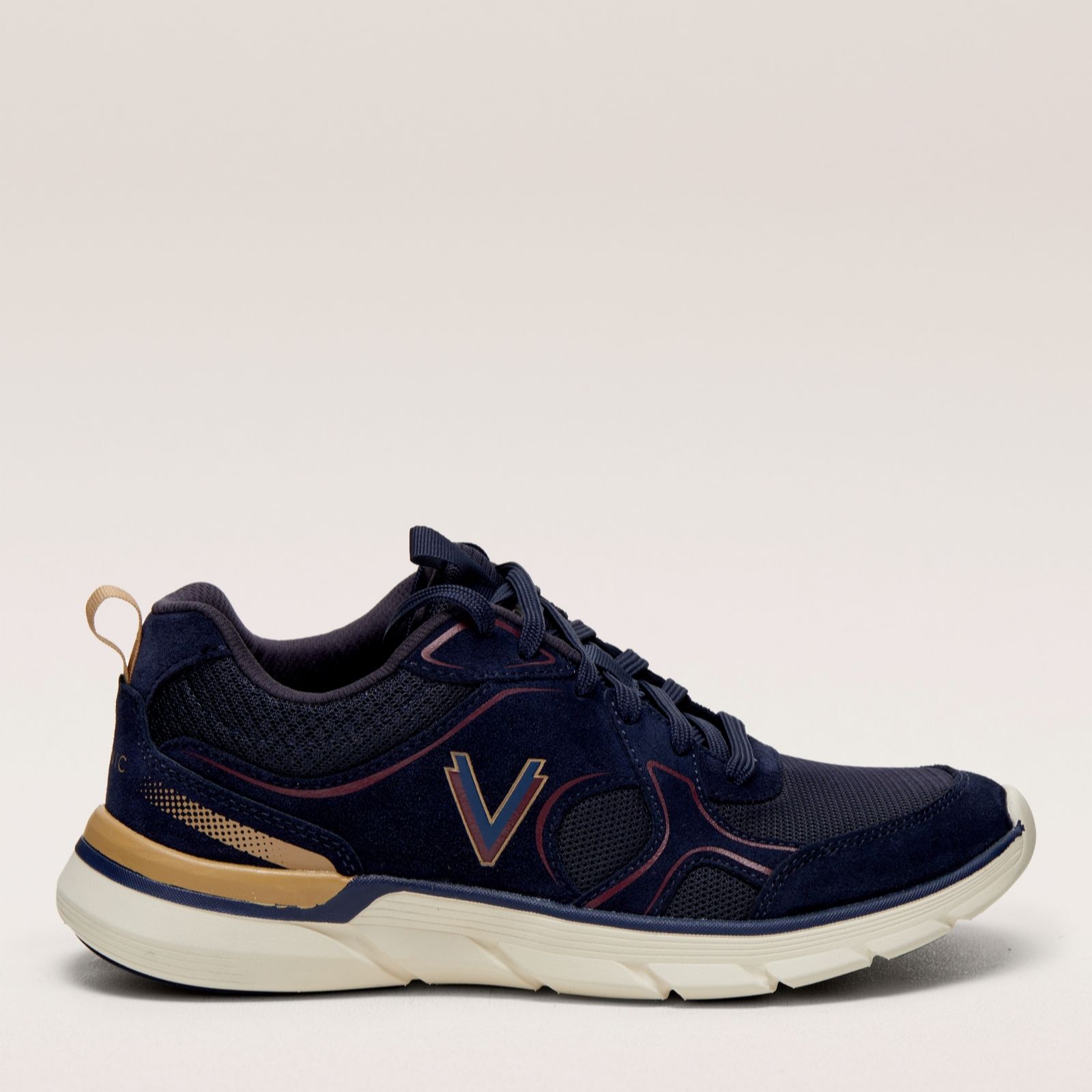 Vionic Cream Studio Walk Parkside Suede Trainer