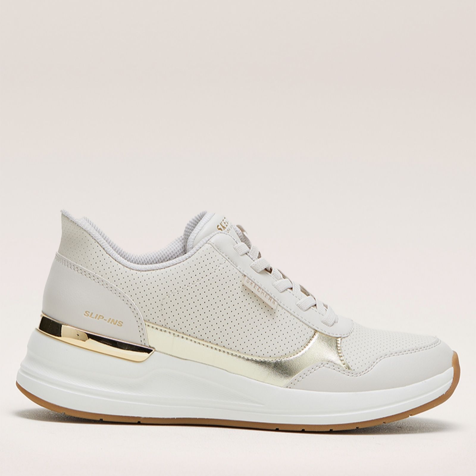 Skechers Women's Cream Billion 2 Slip-Ins Trainer