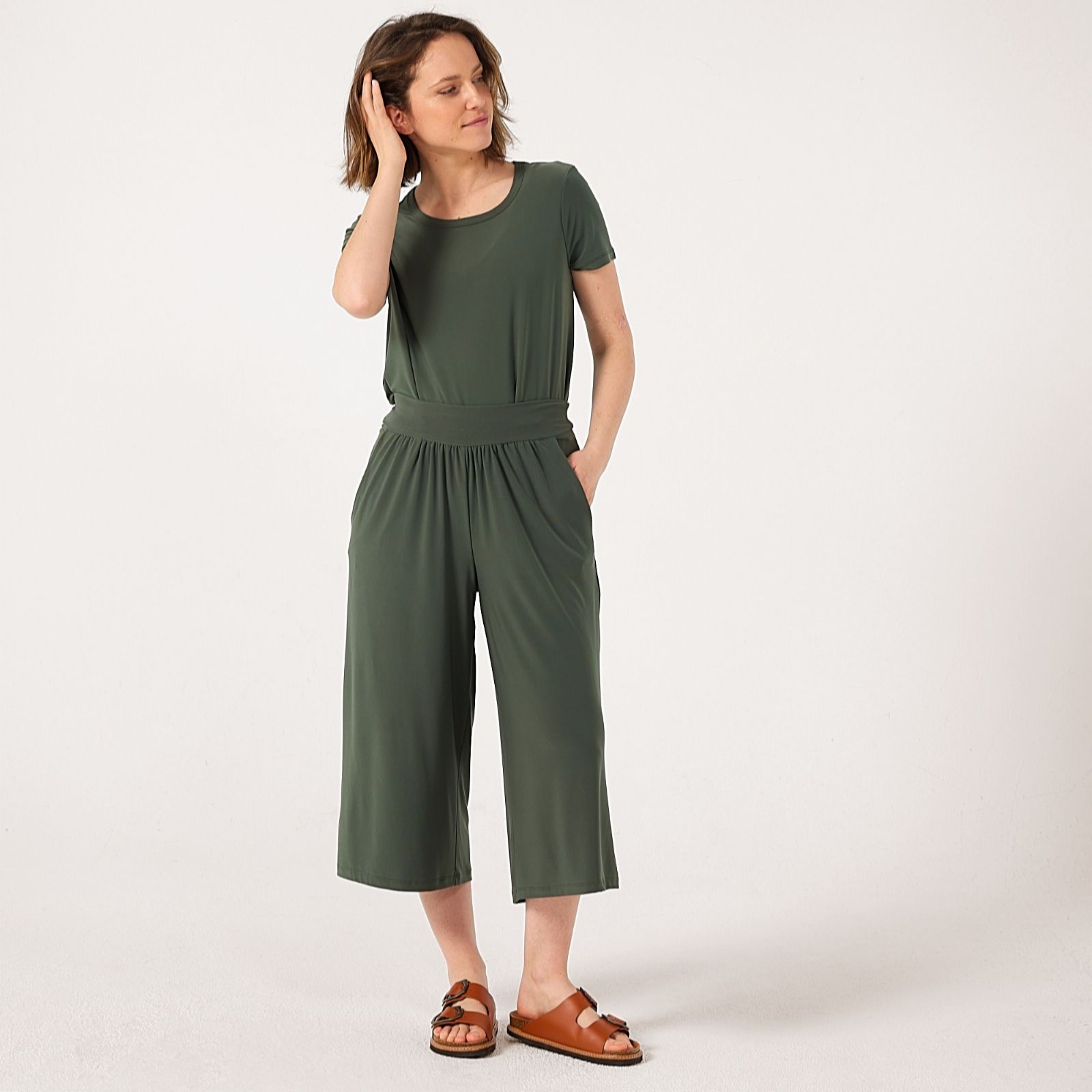 Kim & Co Black Deluxe Brazil Jersey Gaucho Petite Trousers