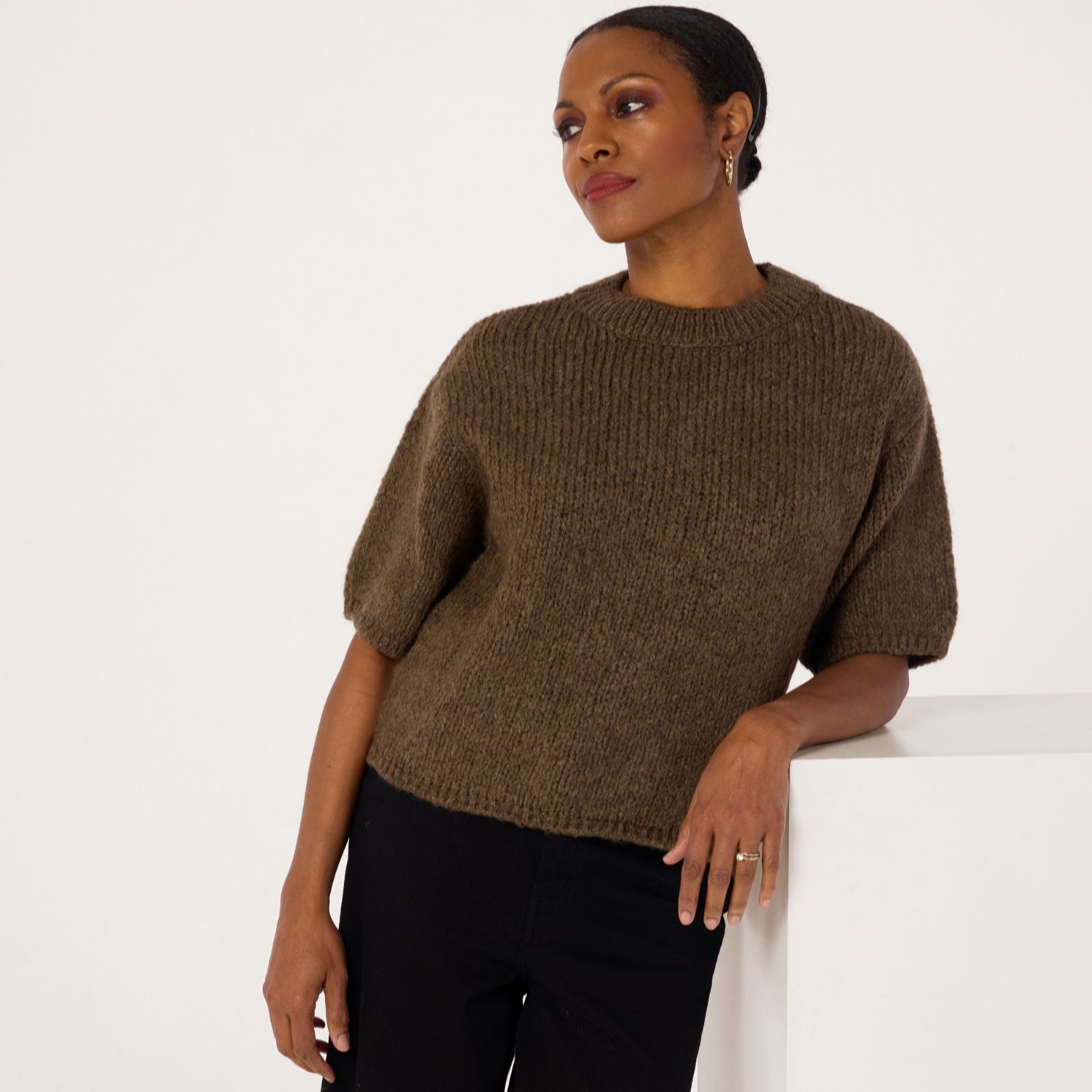 JDY Linea Short Sleeve Knitted Jumper
