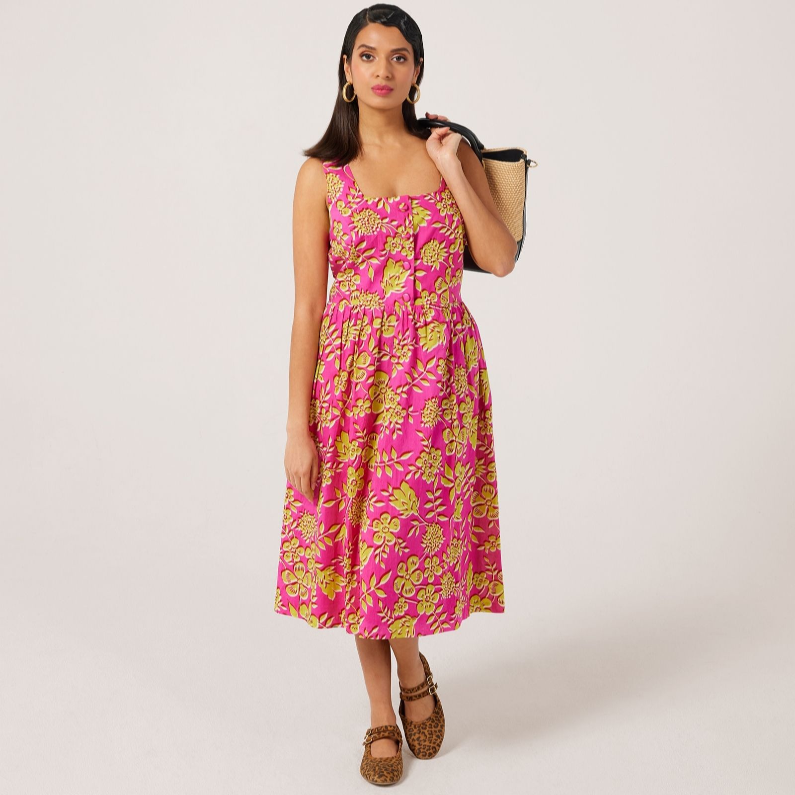 Helene Berman Edenham Haze Pink Made With Liberty Fabric Sleeveless Dress
