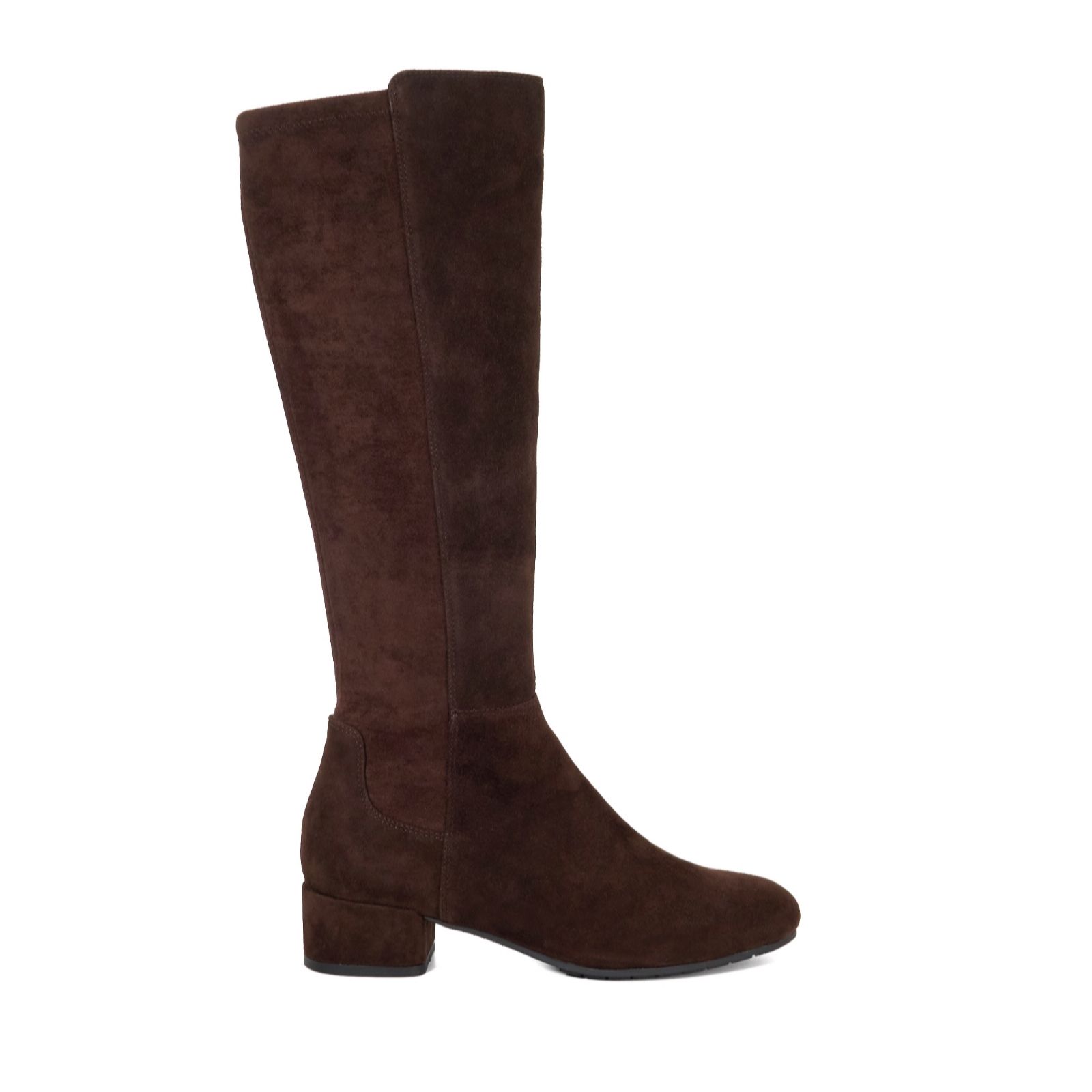 Dune Black Leather London Tayla Stretch Knee High Boot