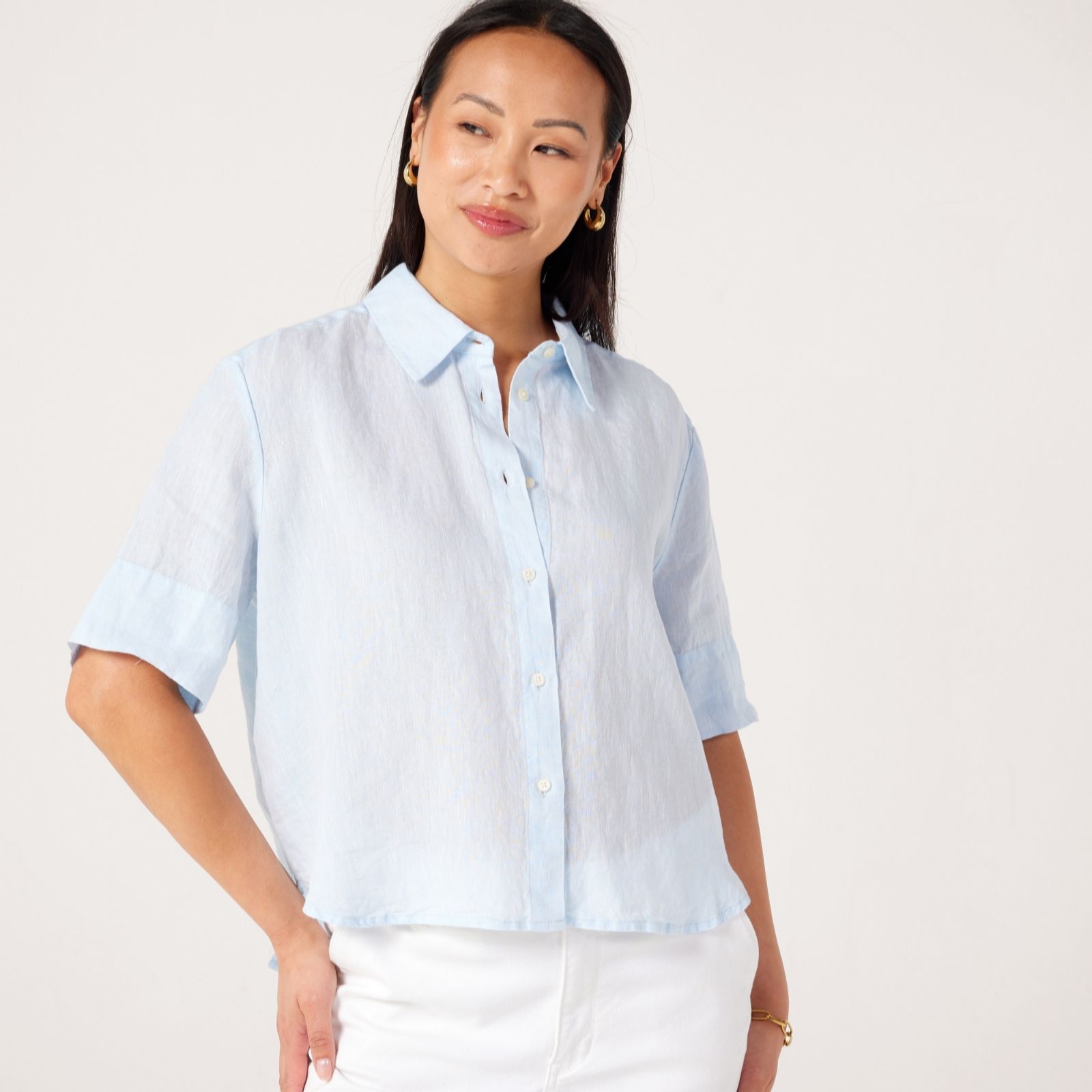 Masai Copenhagen Lavender Irenova Light 100% Linen Loose Shirt